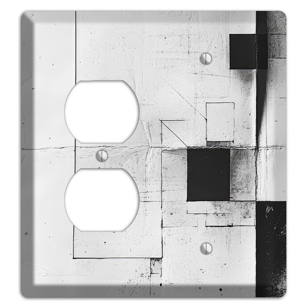 Fractured Blueprint Drift Duplex / Blank Wallplate