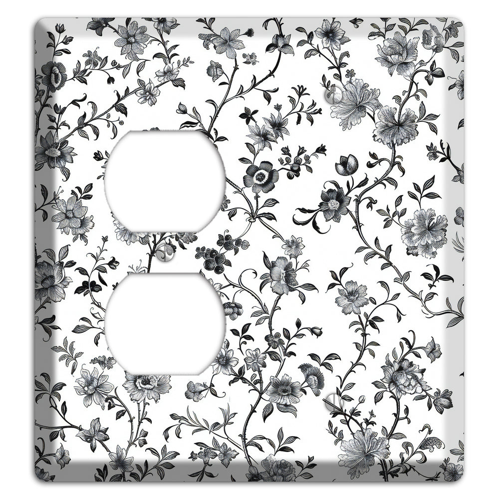 Ink & Ivory Thicket Duplex / Blank Wallplate