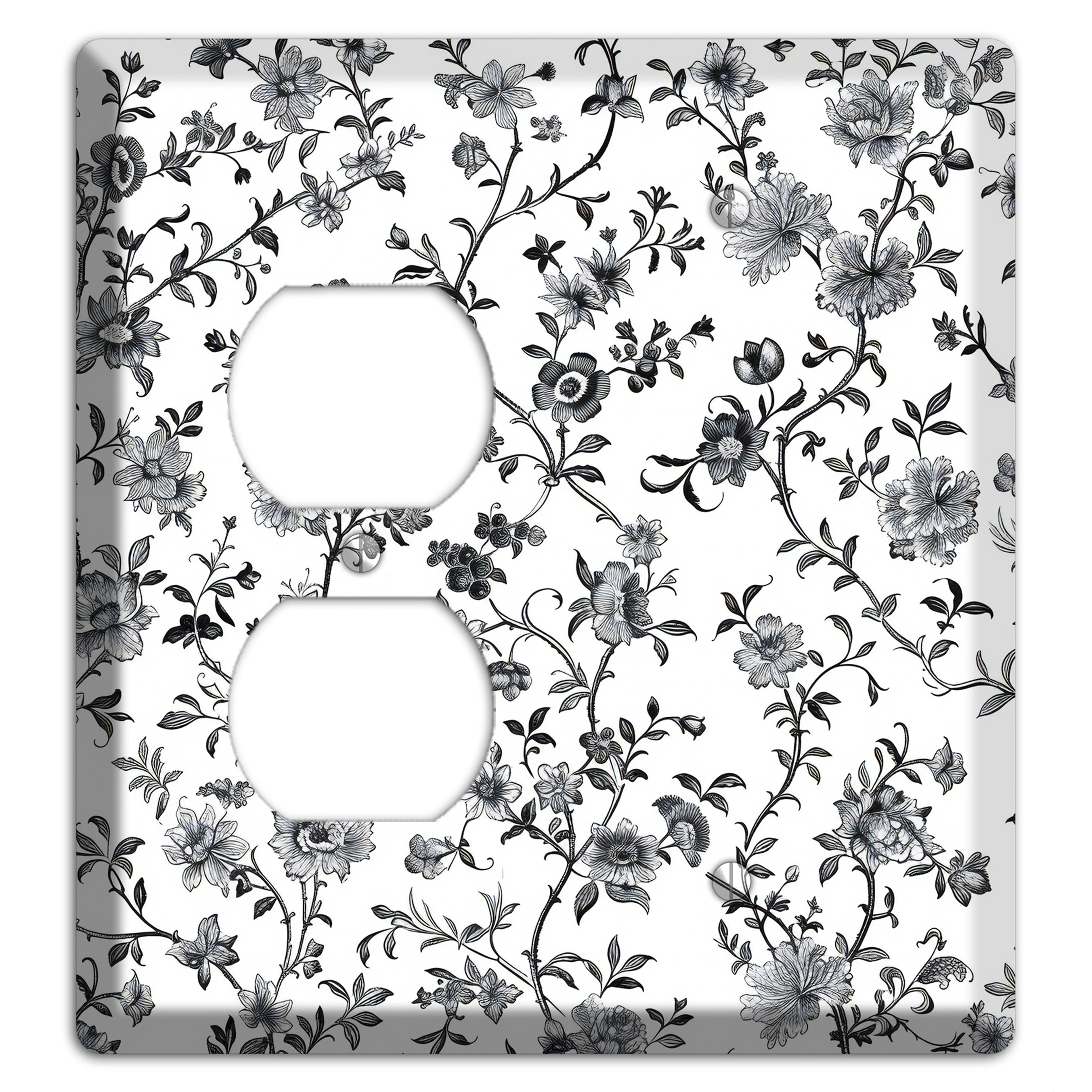 Ink & Ivory Thicket Duplex / Blank Wallplate