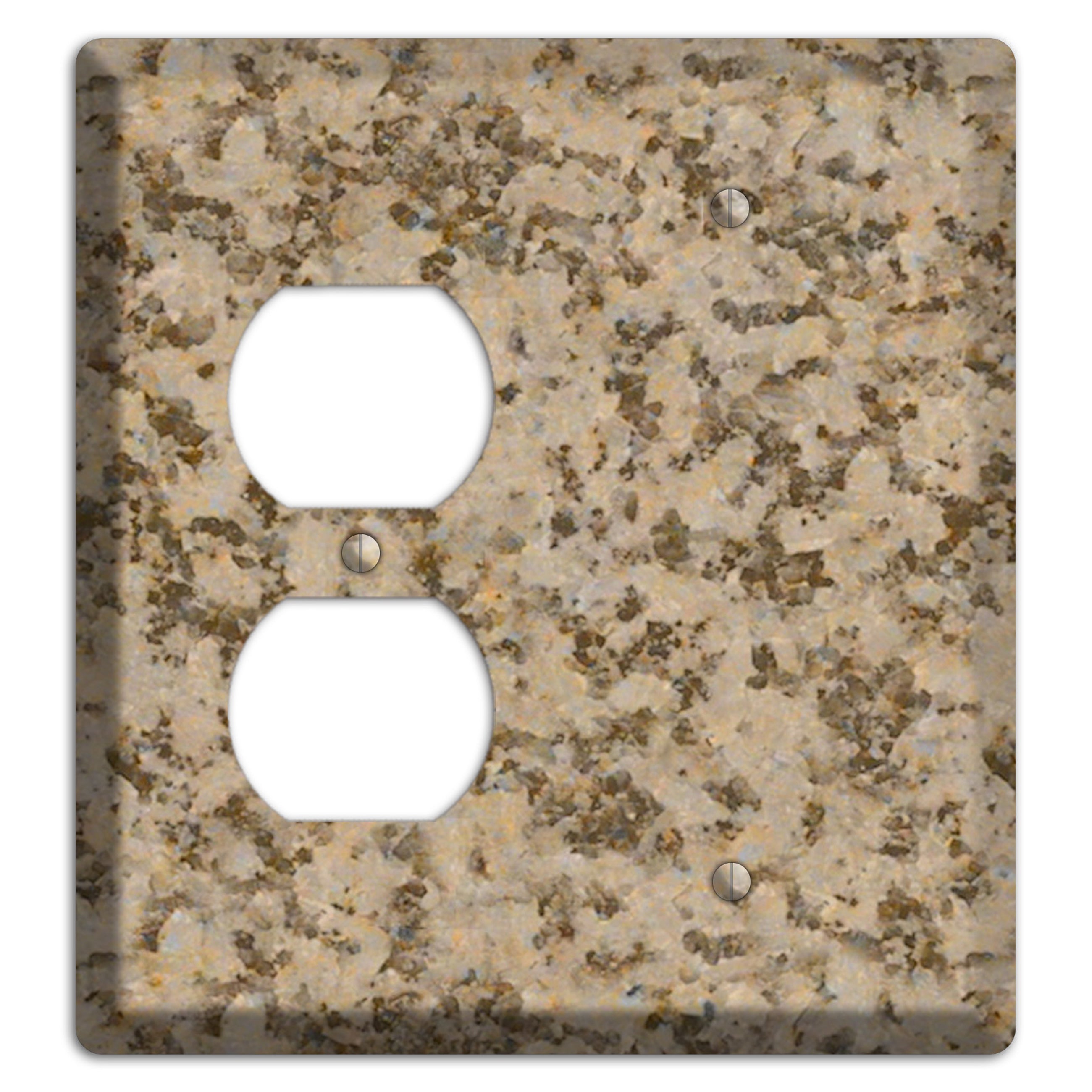Giallo Santa Cecilia Granite Duplex / Blank Wallplate
