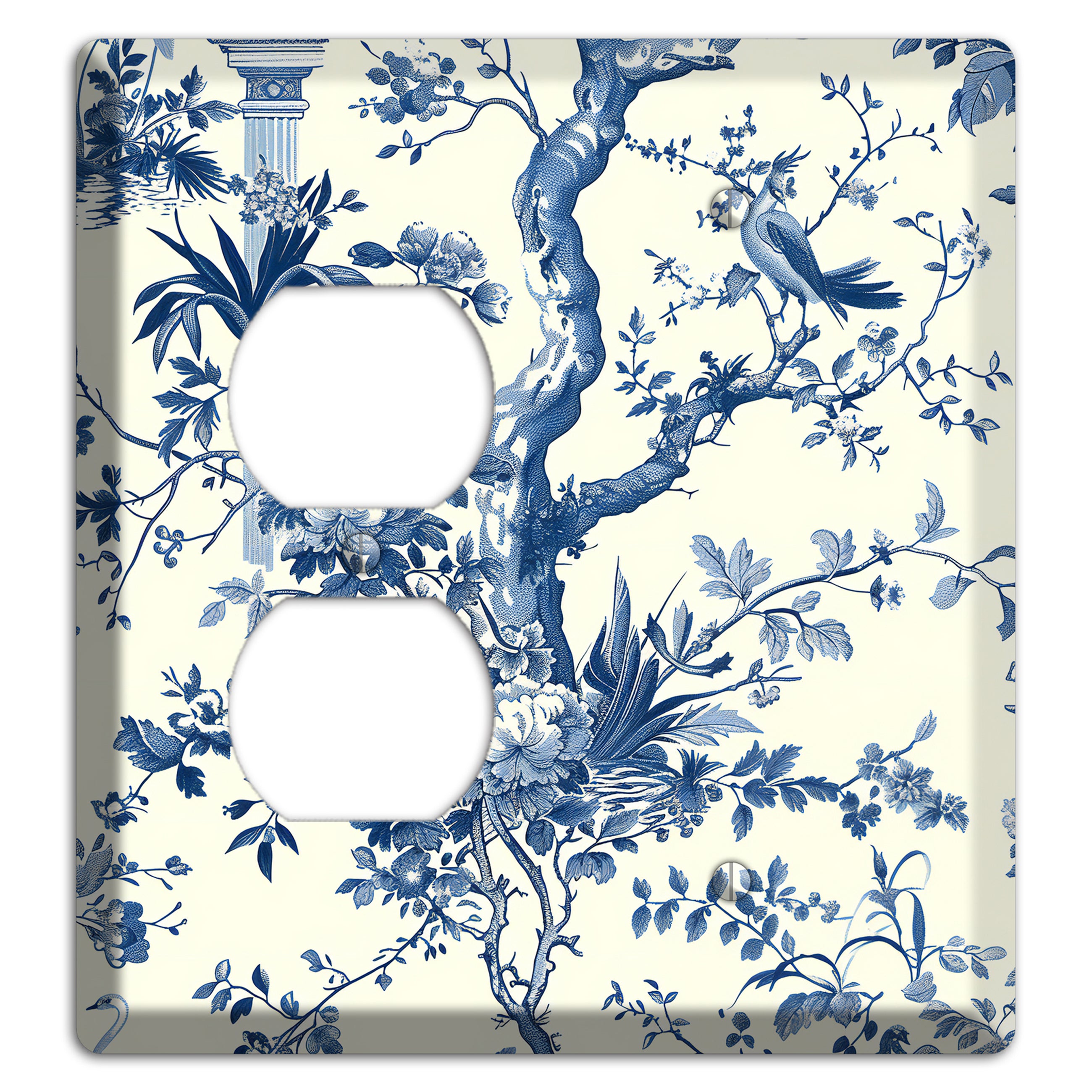 Pagoda & Plume Duplex / Blank Wallplate