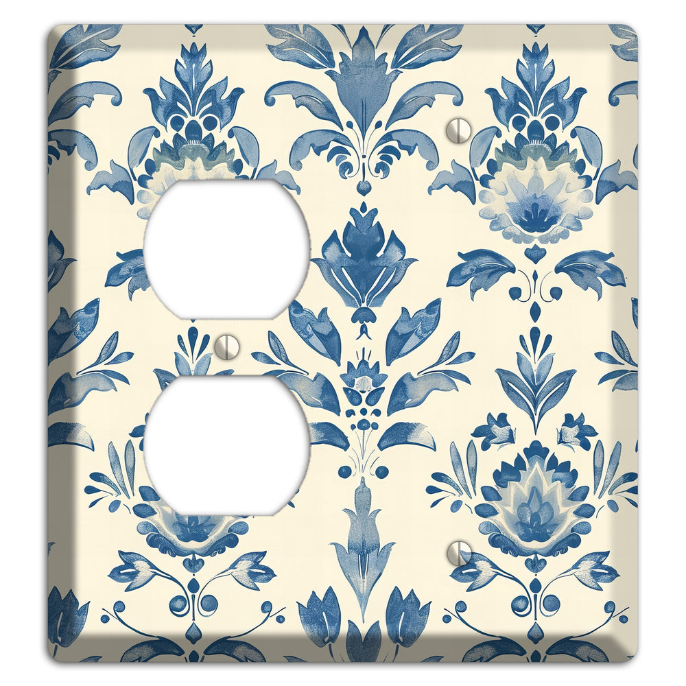 Bloom & Indigo Duplex / Blank Wallplate