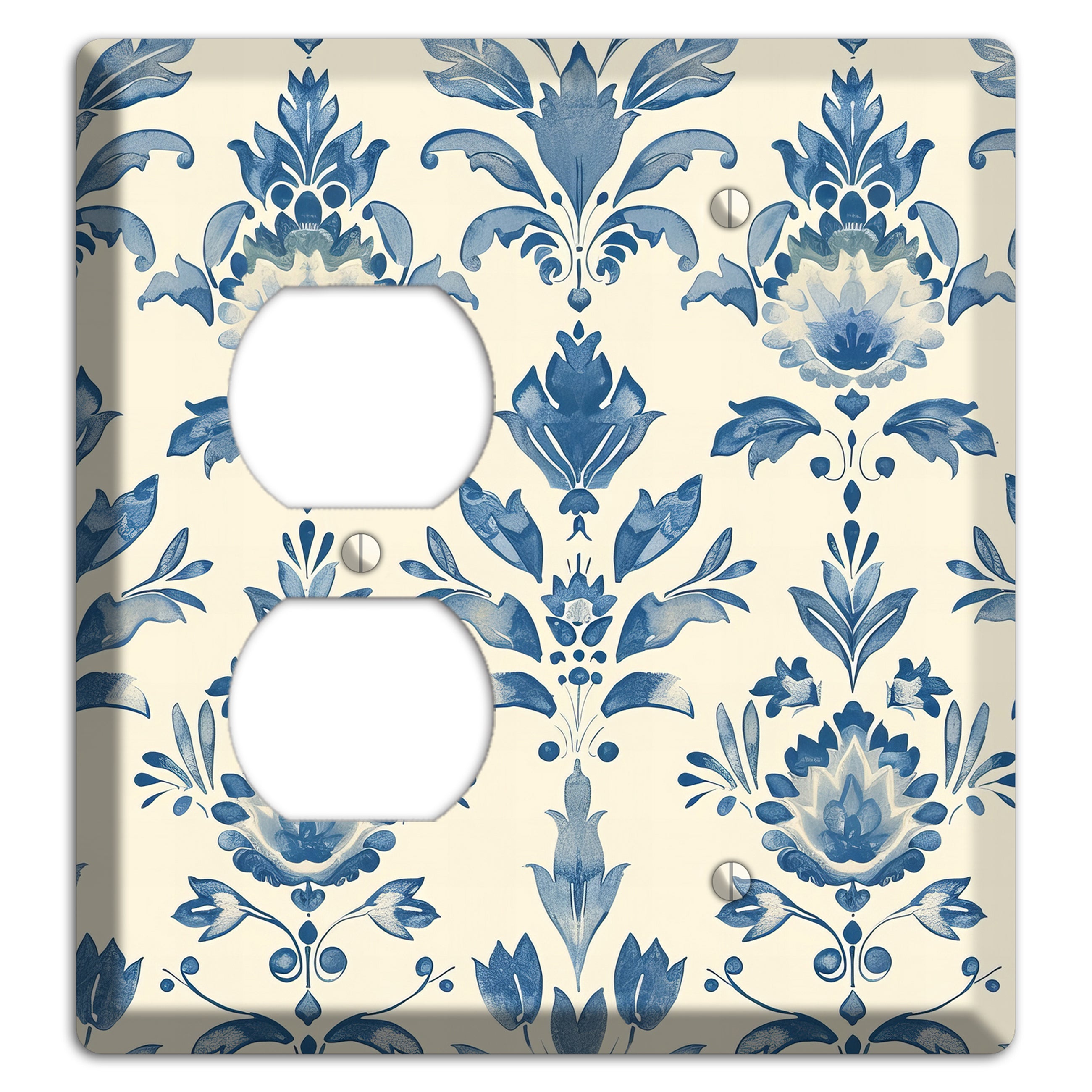 Bloom & Indigo Duplex / Blank Wallplate