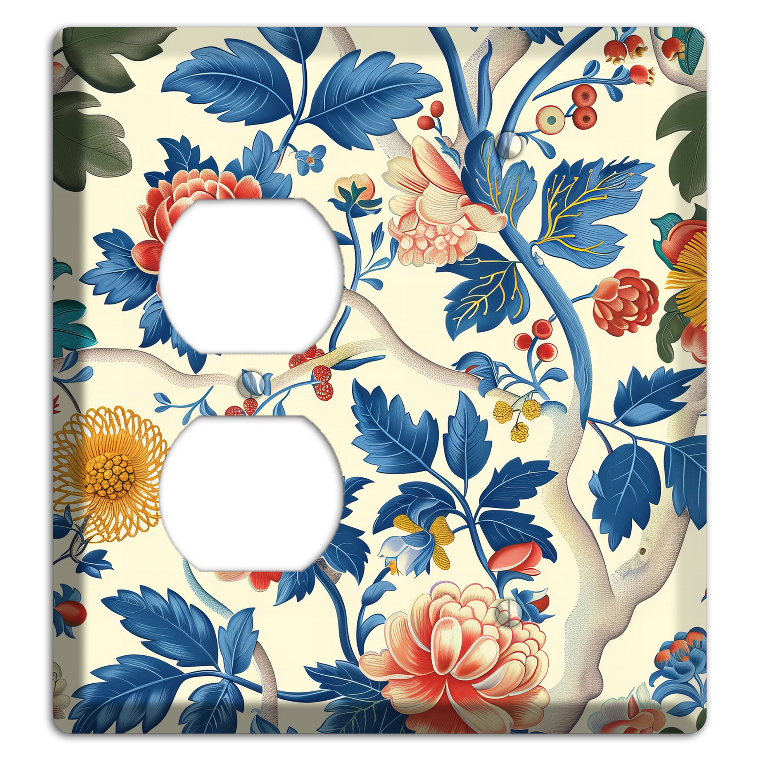 Porcelain Garden Riot Duplex / Blank Wallplate