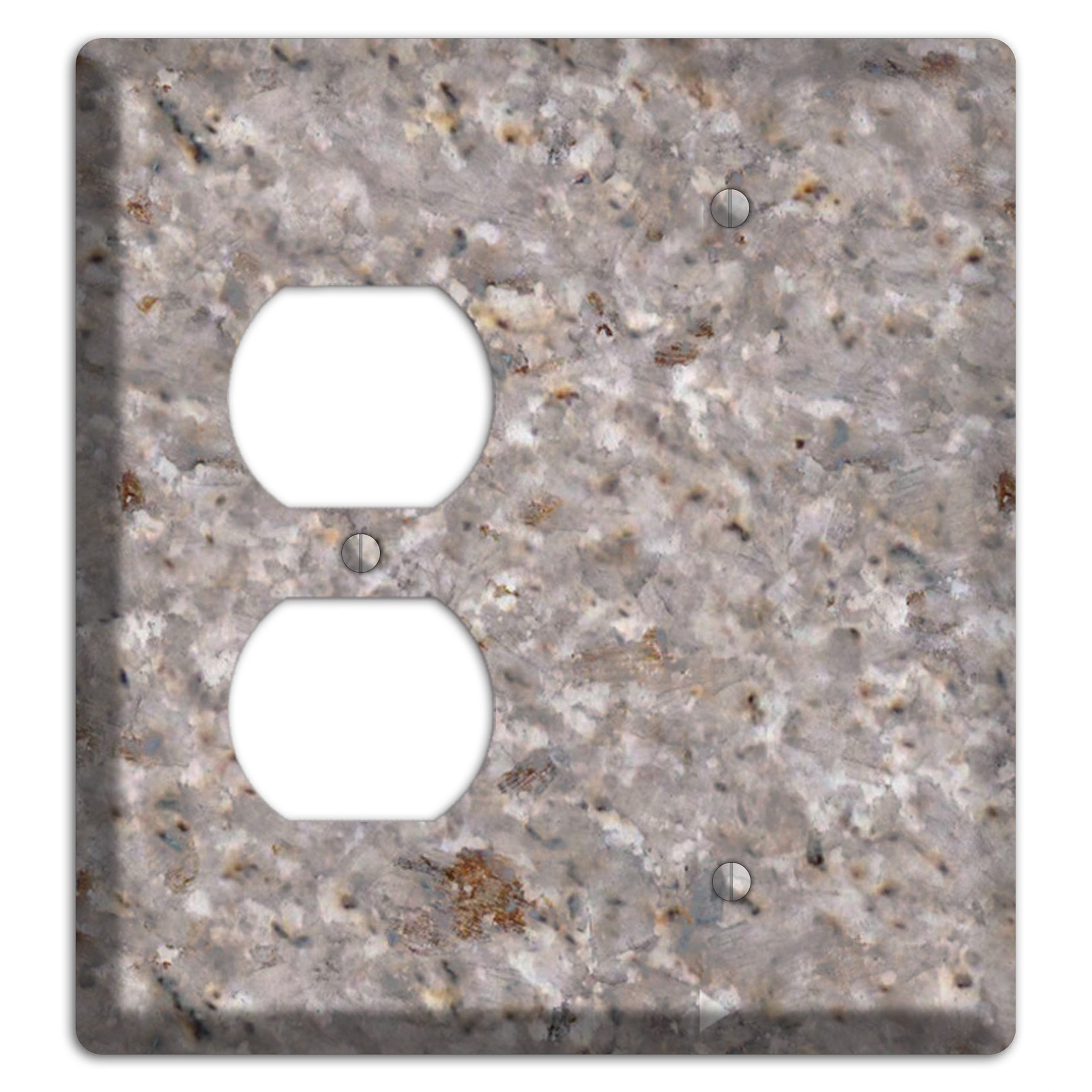 Kashmir White Granite Duplex / Blank Wallplate