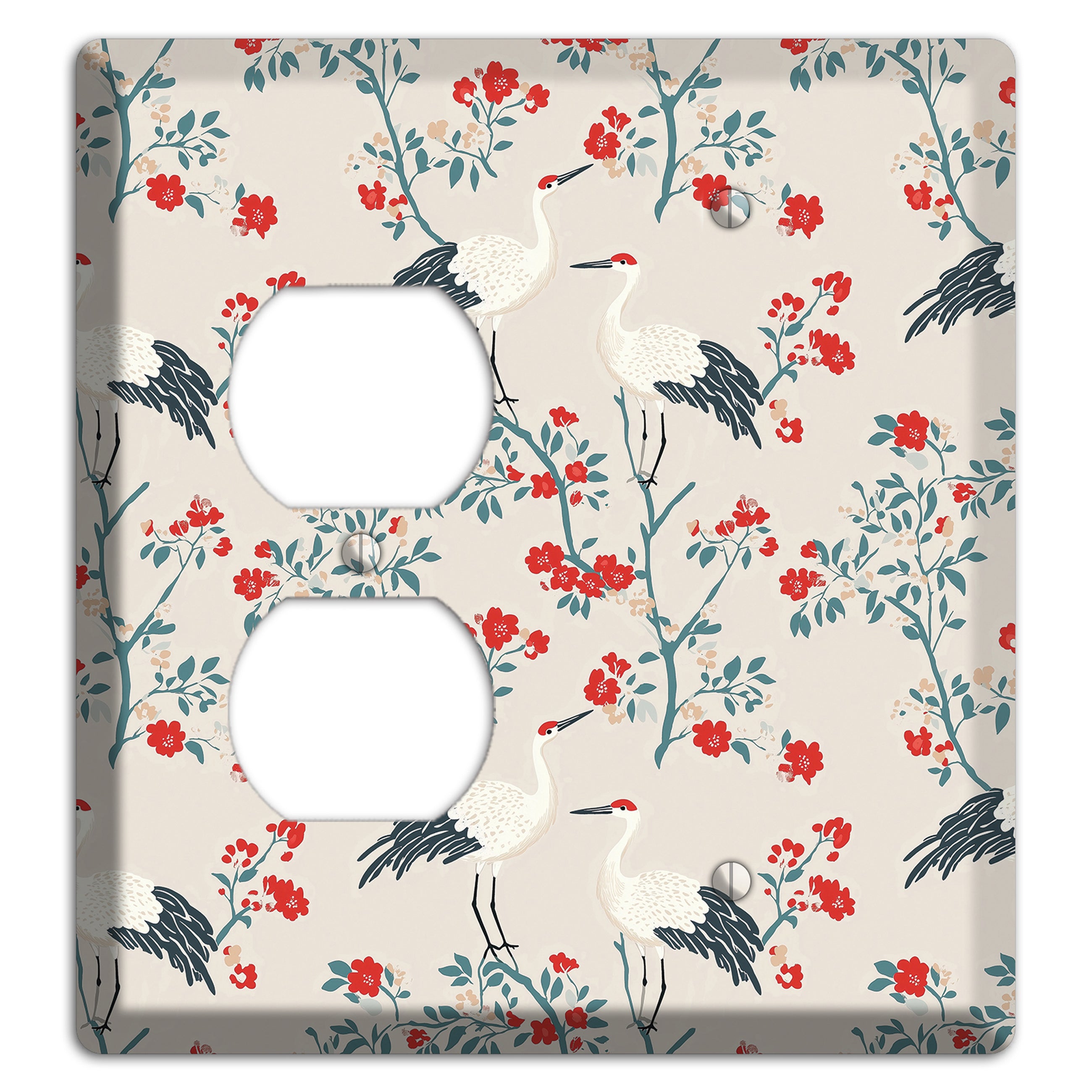 Ivory Blossom Vigil Duplex / Blank Wallplate