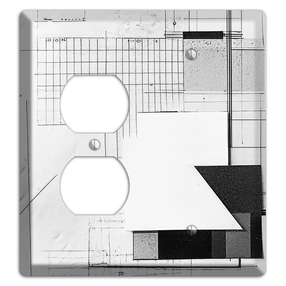Blueprint Palimpsest Duplex / Blank Wallplate