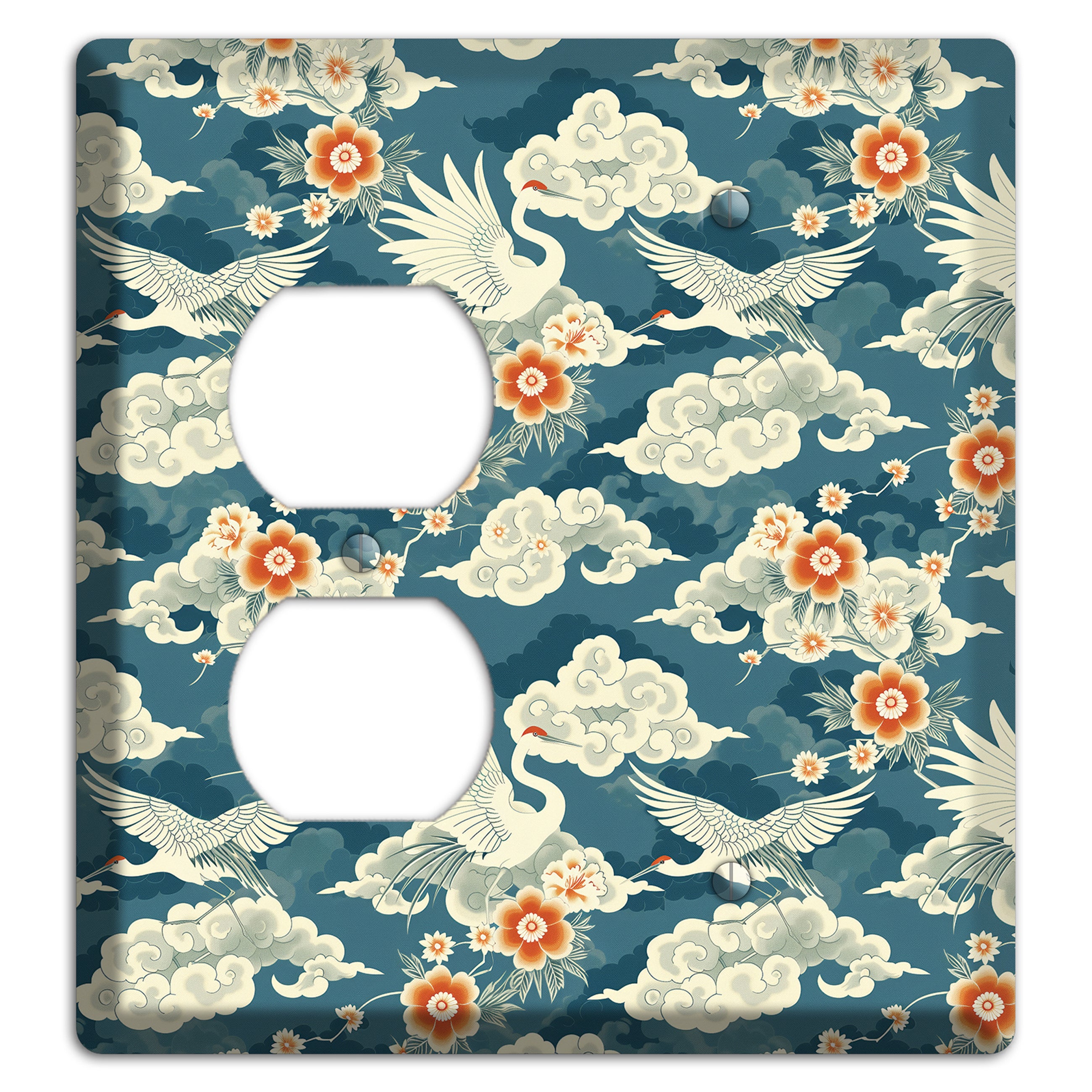 Teal Crane Ascendant Duplex / Blank Wallplate
