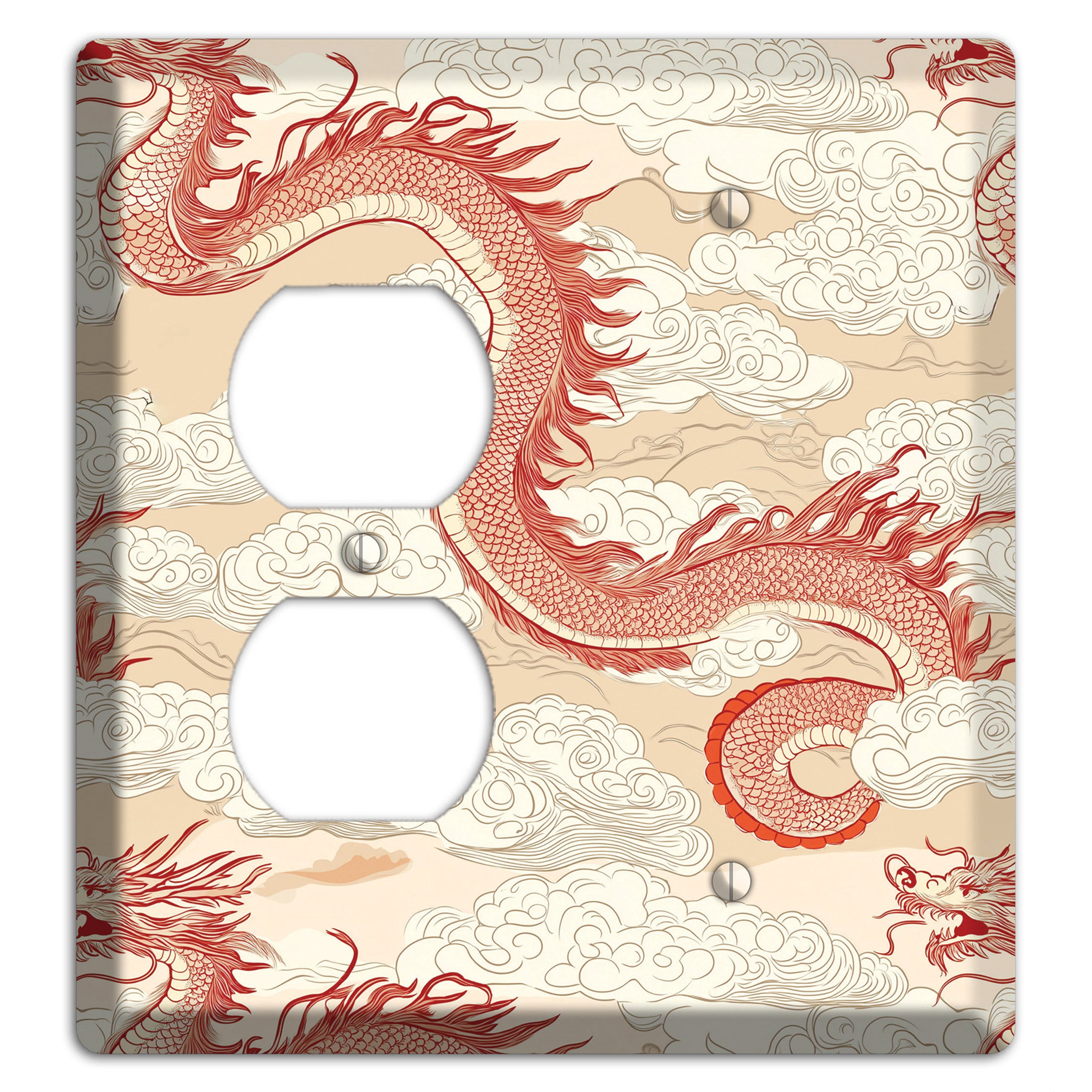 Celestial Dragon Dance Duplex / Blank Wallplate