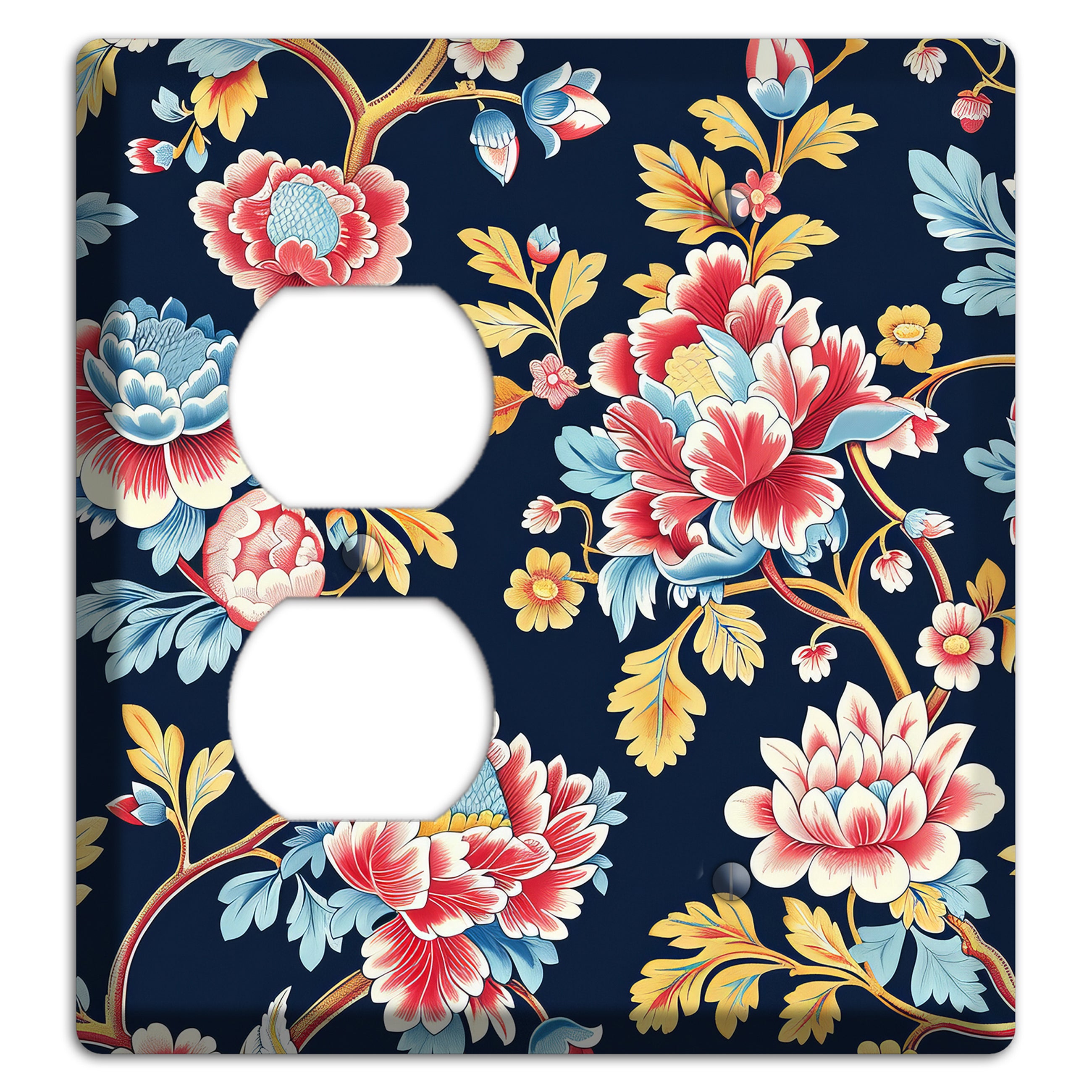 Midnight Garden Bloom Duplex / Blank Wallplate