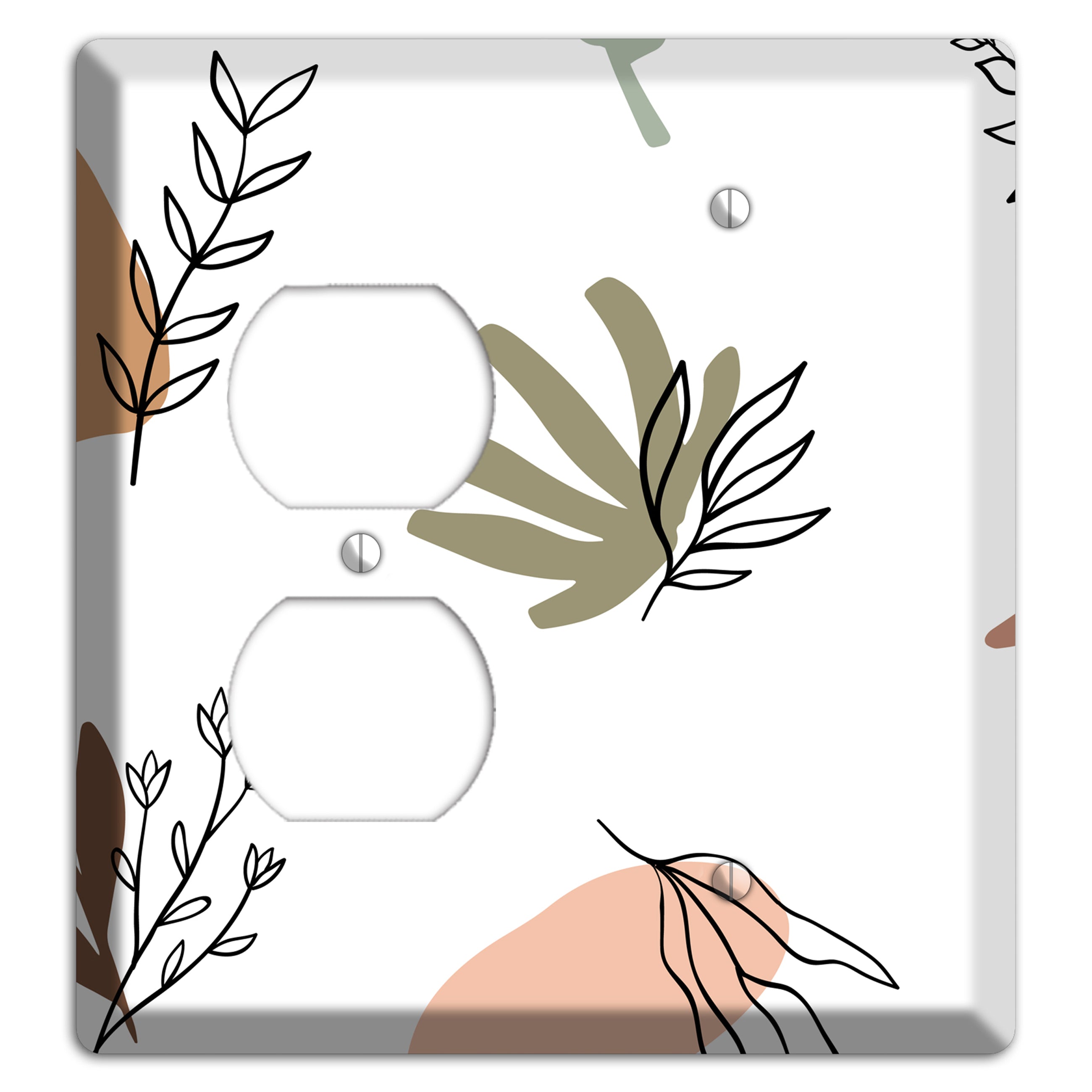 Wildflower & Clay Duplex / Blank Wallplate