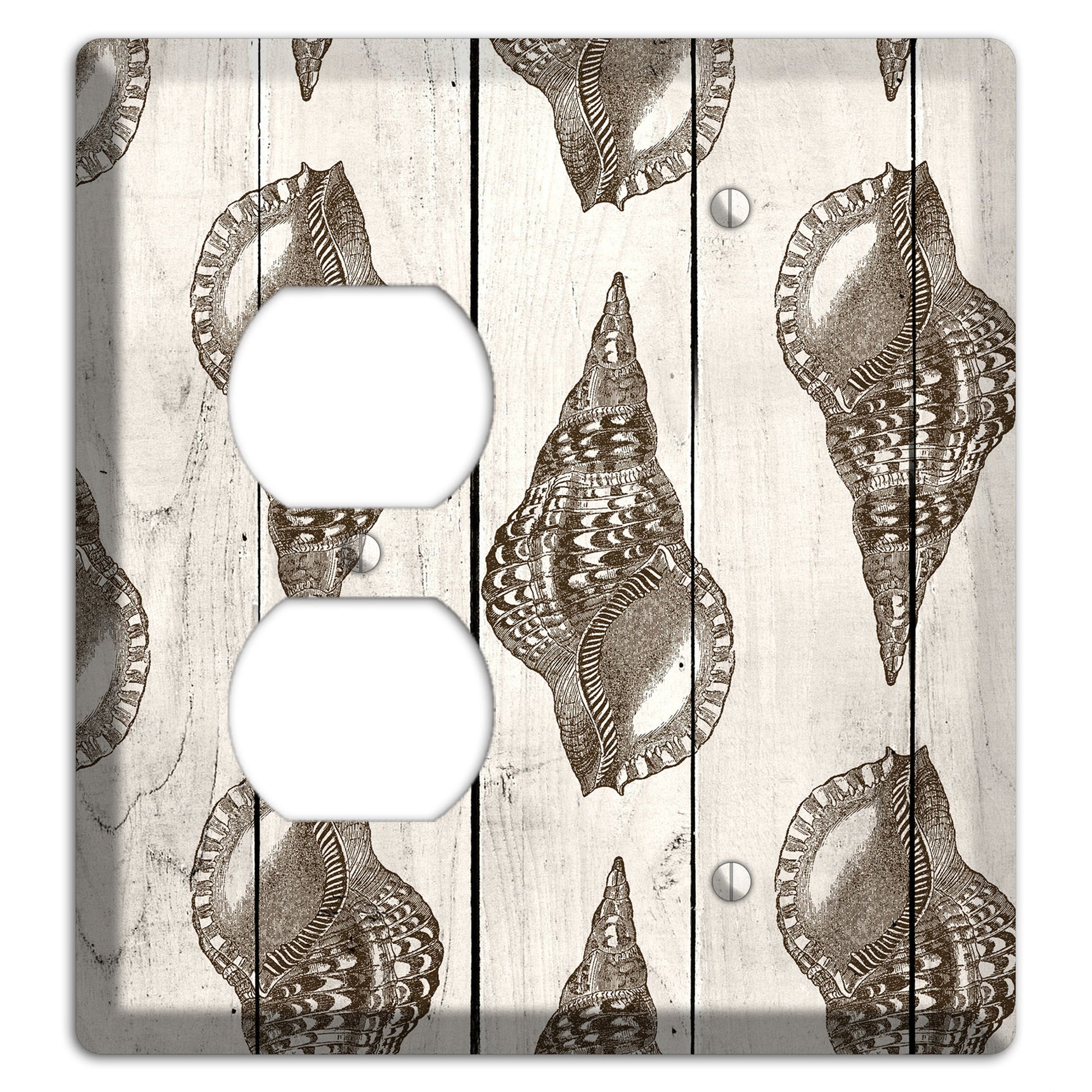 Shellbound Shore Duplex / Blank Wallplate