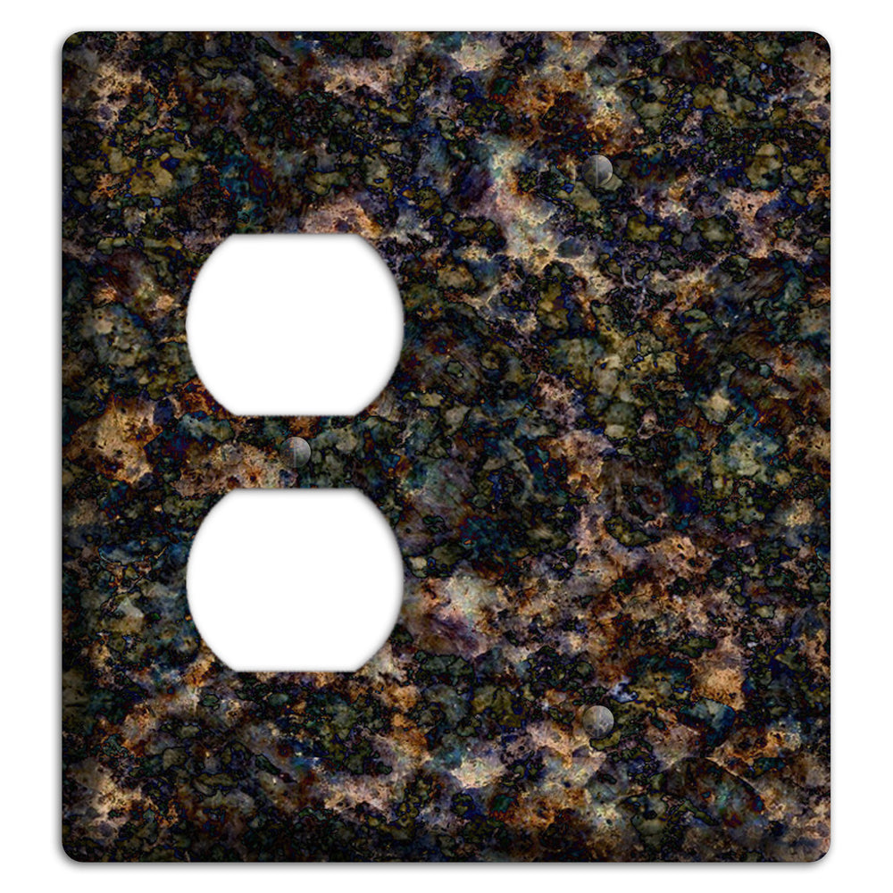 Volga Blue Granite Duplex / Blank Wallplate