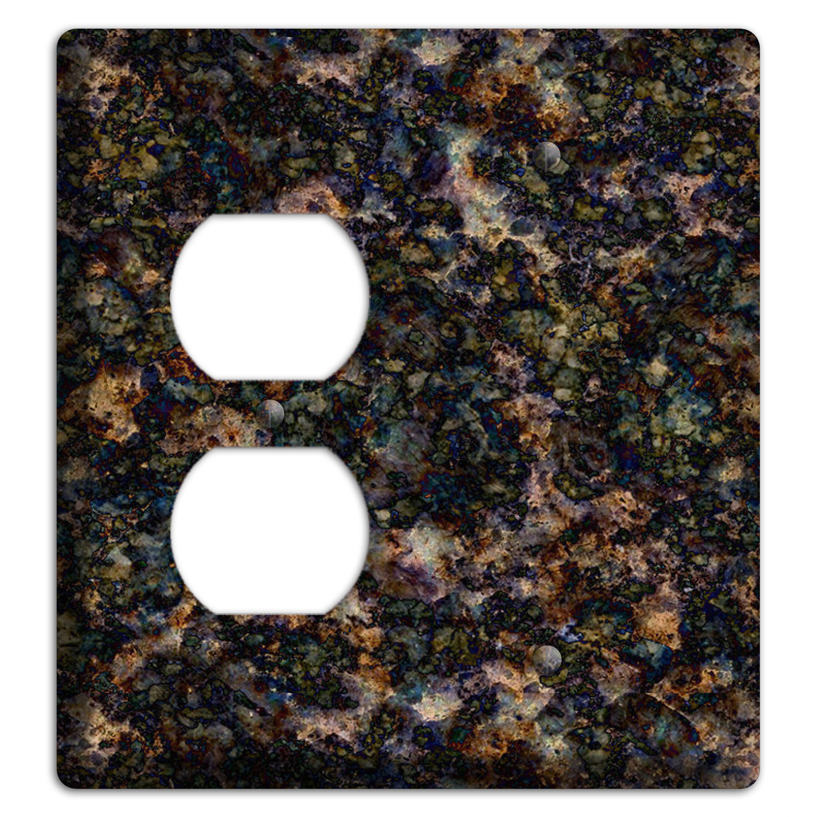 Volga Blue Granite Duplex / Blank Wallplate