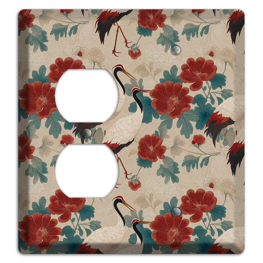 Rust Peony Passage Duplex / Blank Wallplate