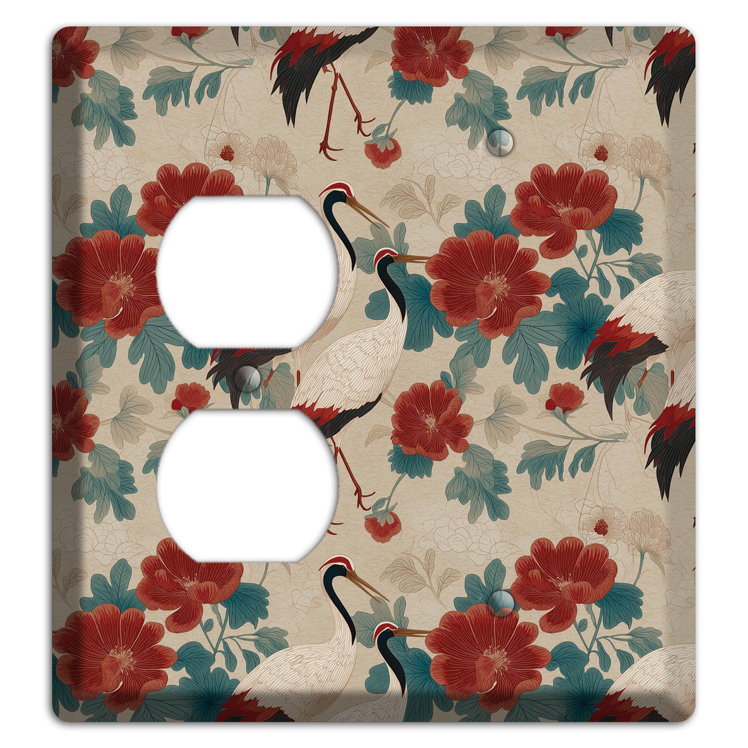 Rust Peony Passage Duplex / Blank Wallplate
