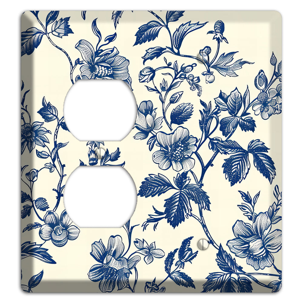 Garden Ink & Ivory Duplex / Blank Wallplate