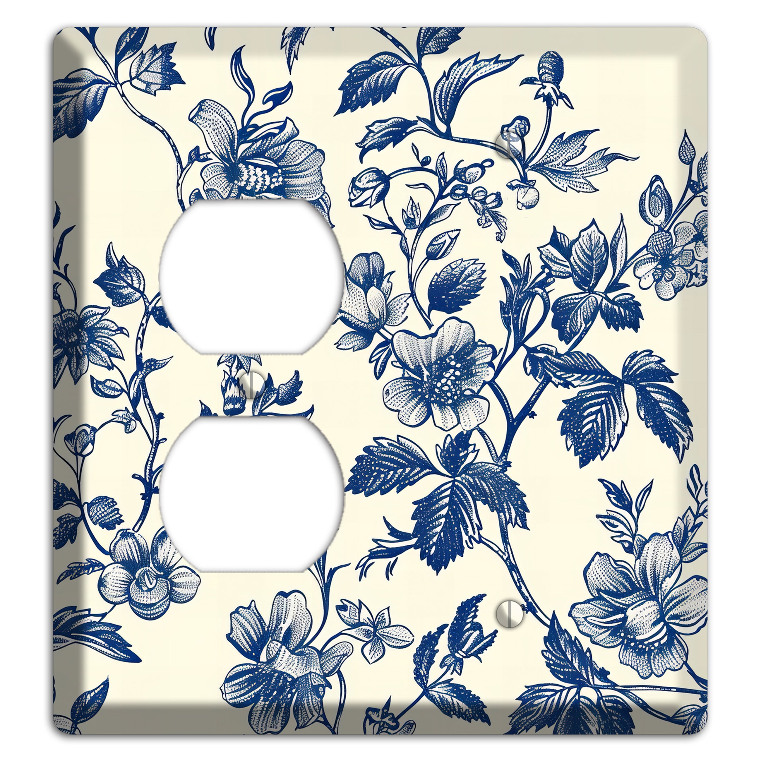 Garden Ink & Ivory Duplex / Blank Wallplate