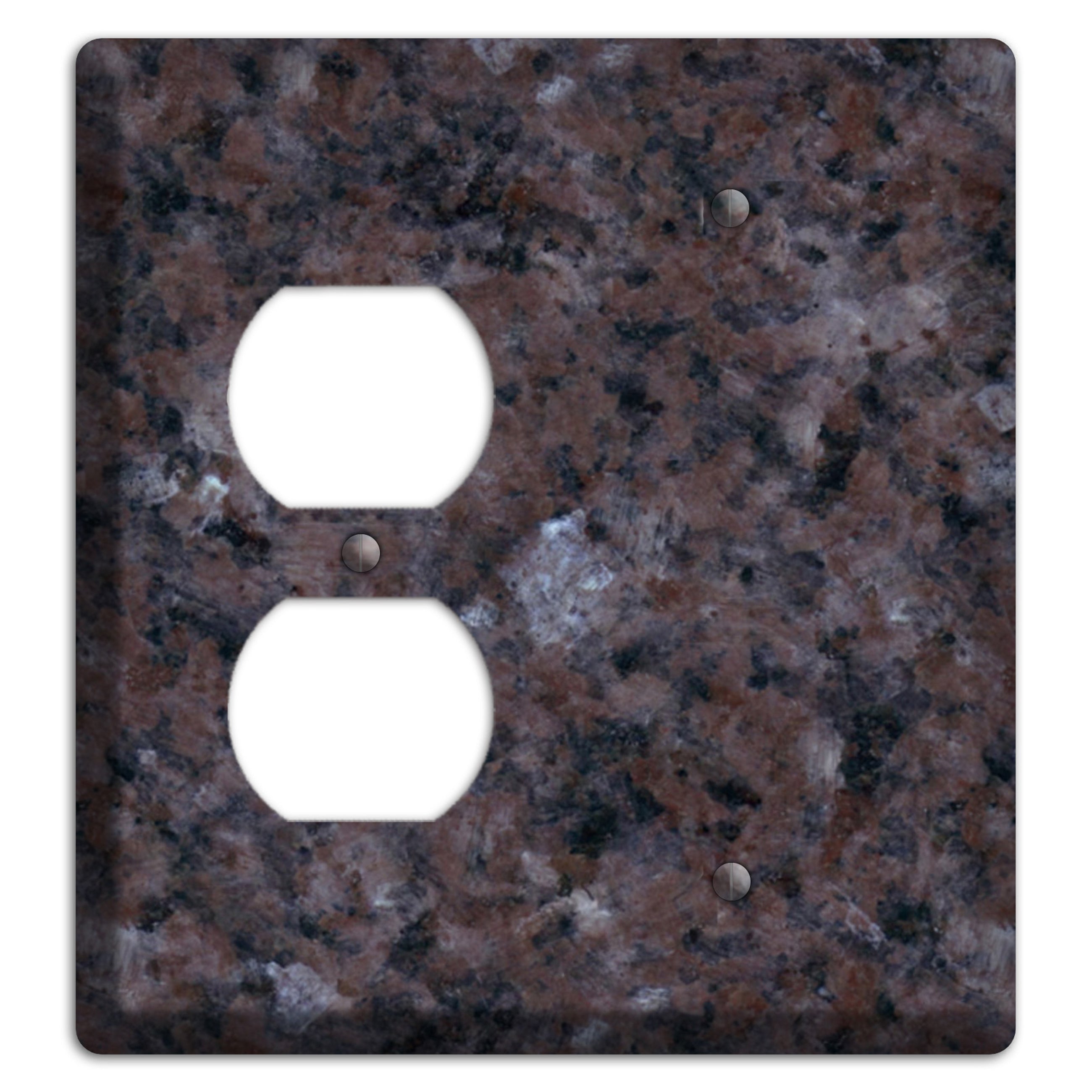 Tan Brown Granite Duplex / Blank Wallplate