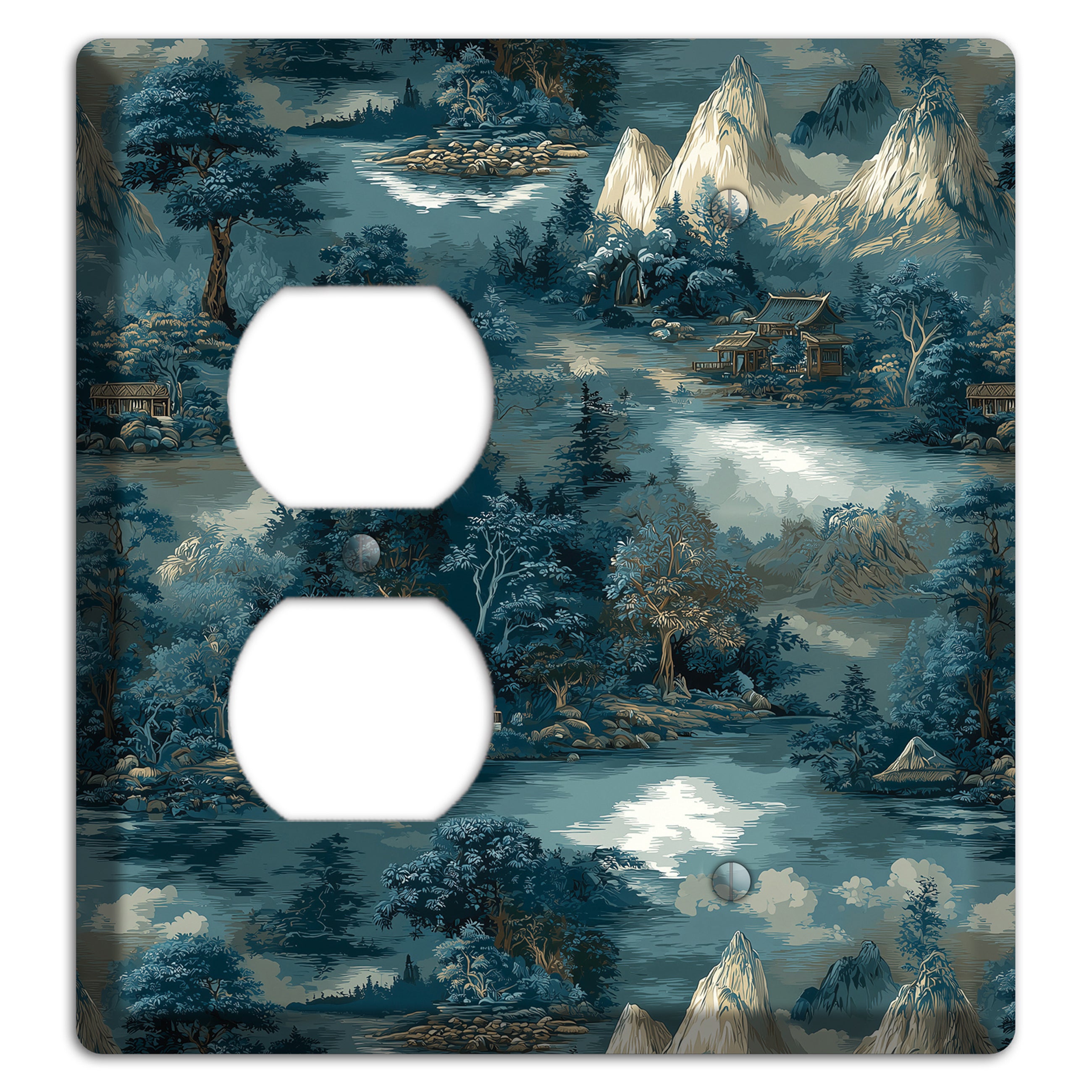 River Mist Refuge Duplex / Blank Wallplate