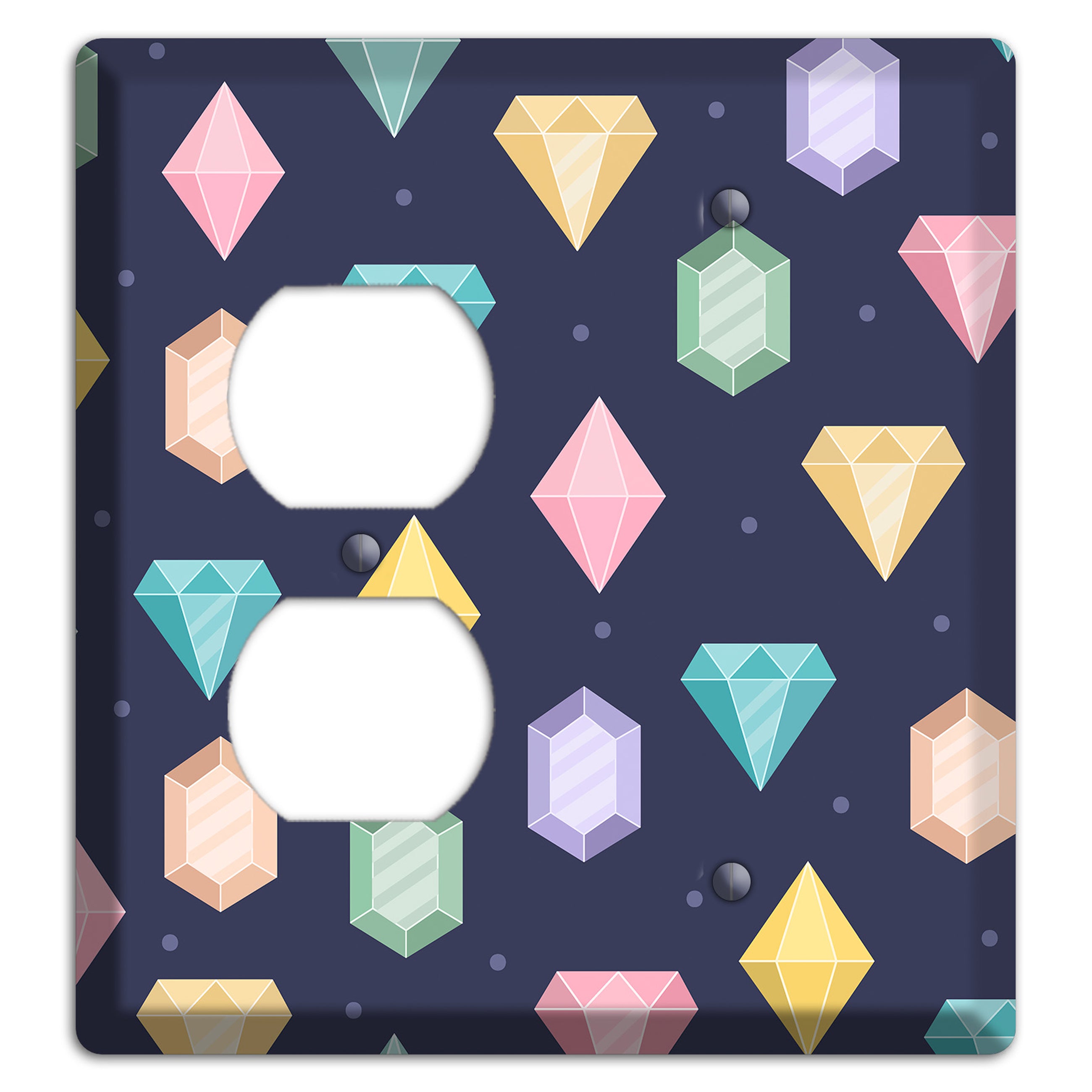 Sparkle Gems Duplex / Blank Wallplate
