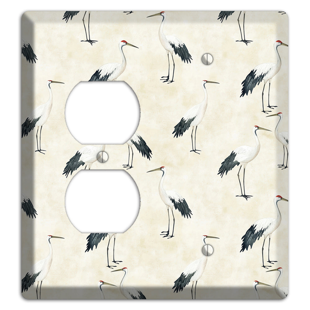 Pearl Crane Garden Duplex / Blank Wallplate