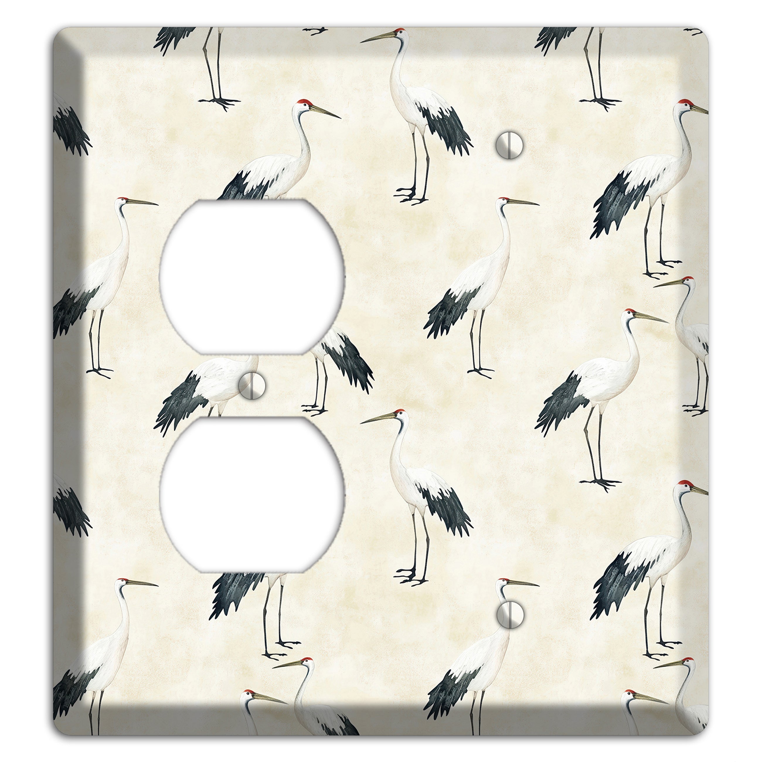 Pearl Crane Garden Duplex / Blank Wallplate