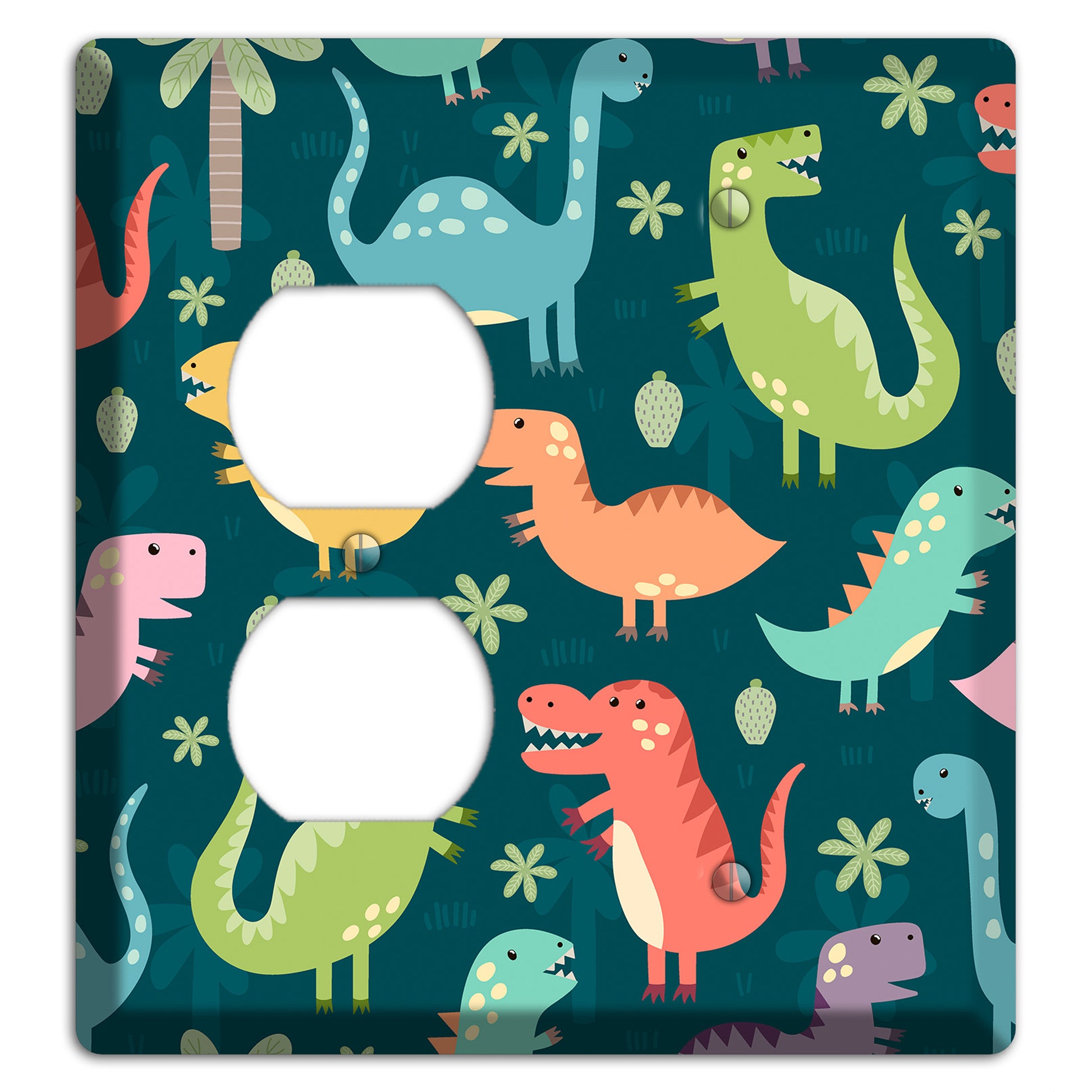 Jurassic Pals (Dark) Duplex / Blank Wallplate