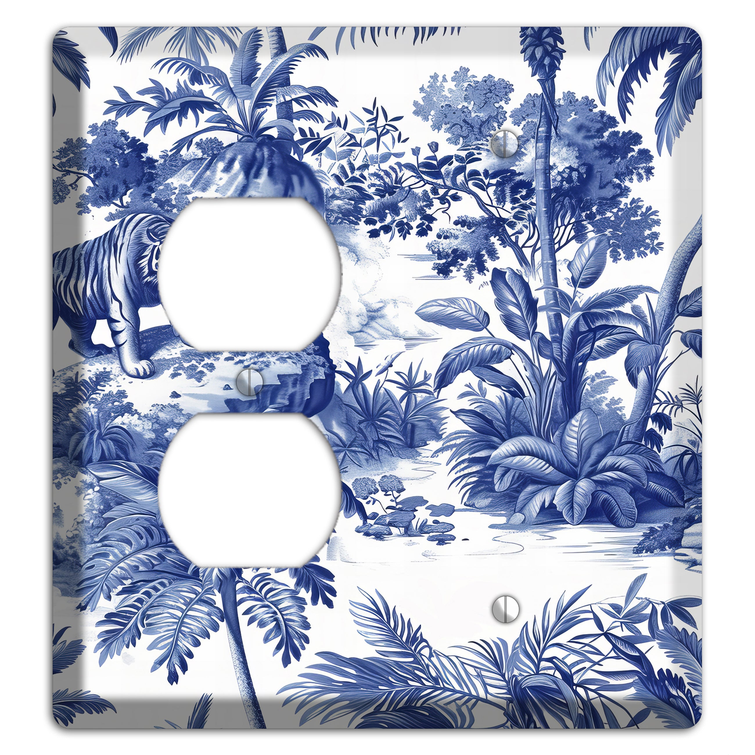 Bengal & Palm Duplex / Blank Wallplate