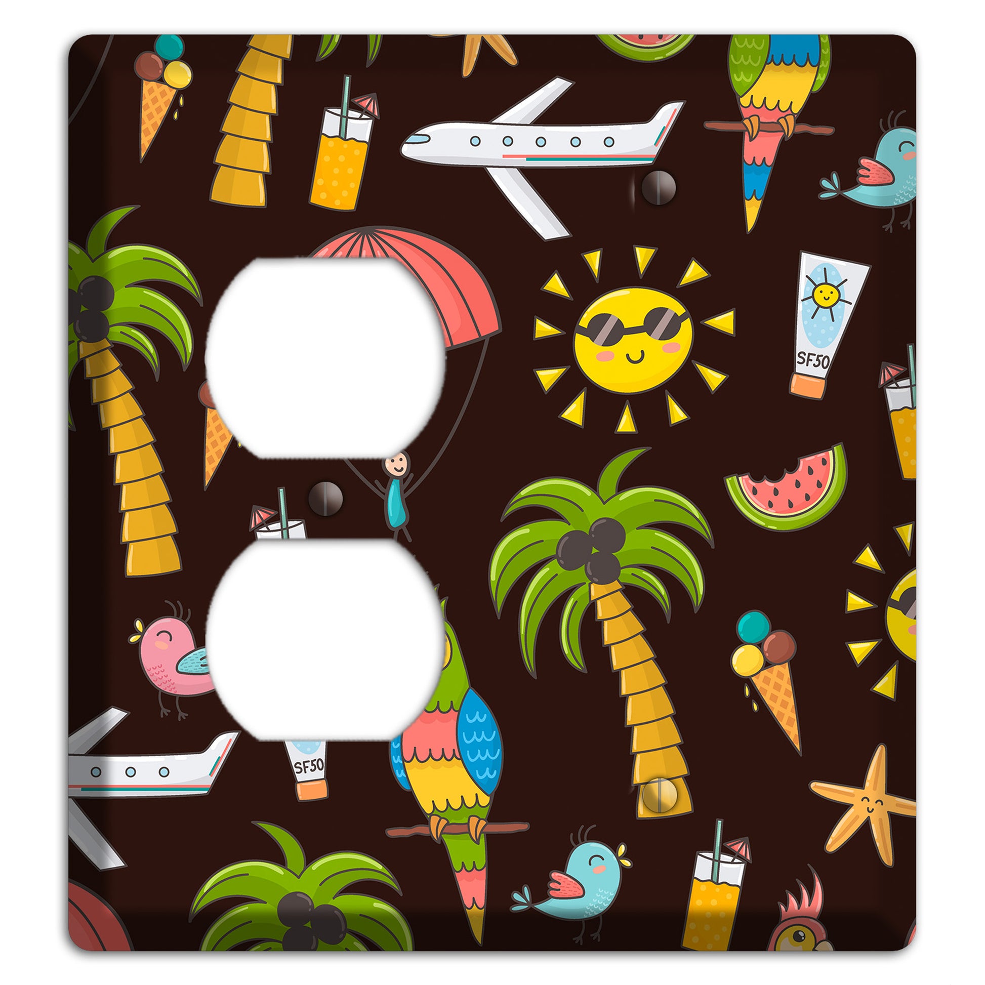 Sunset Tropics Duplex / Blank Wallplate