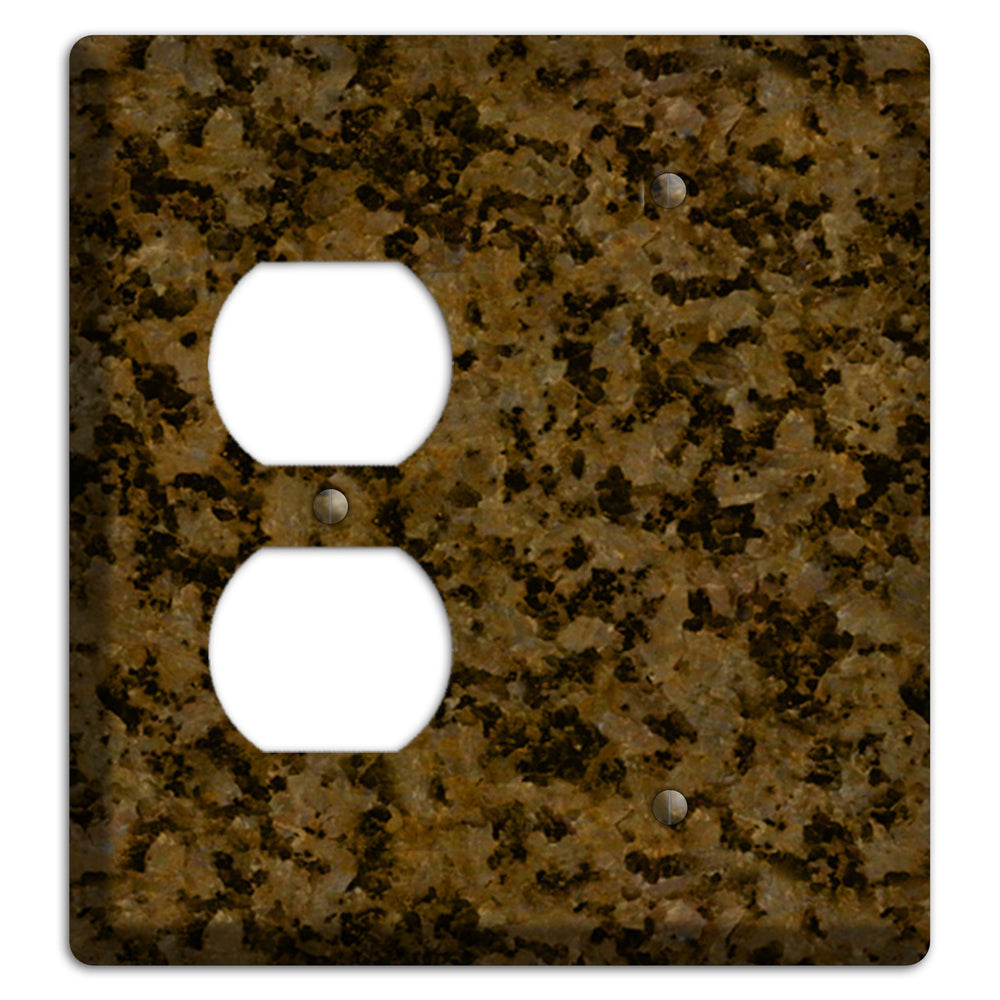 Tropic Brown Granite Duplex / Blank Wallplate