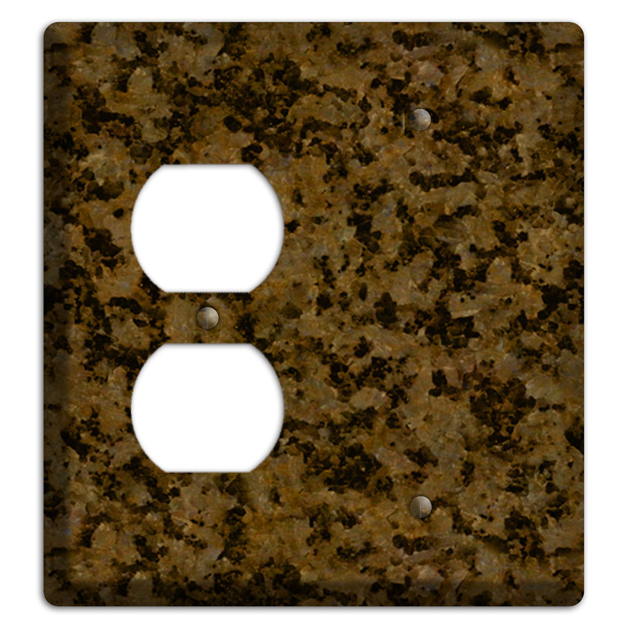 Tropic Brown Granite Duplex / Blank Wallplate