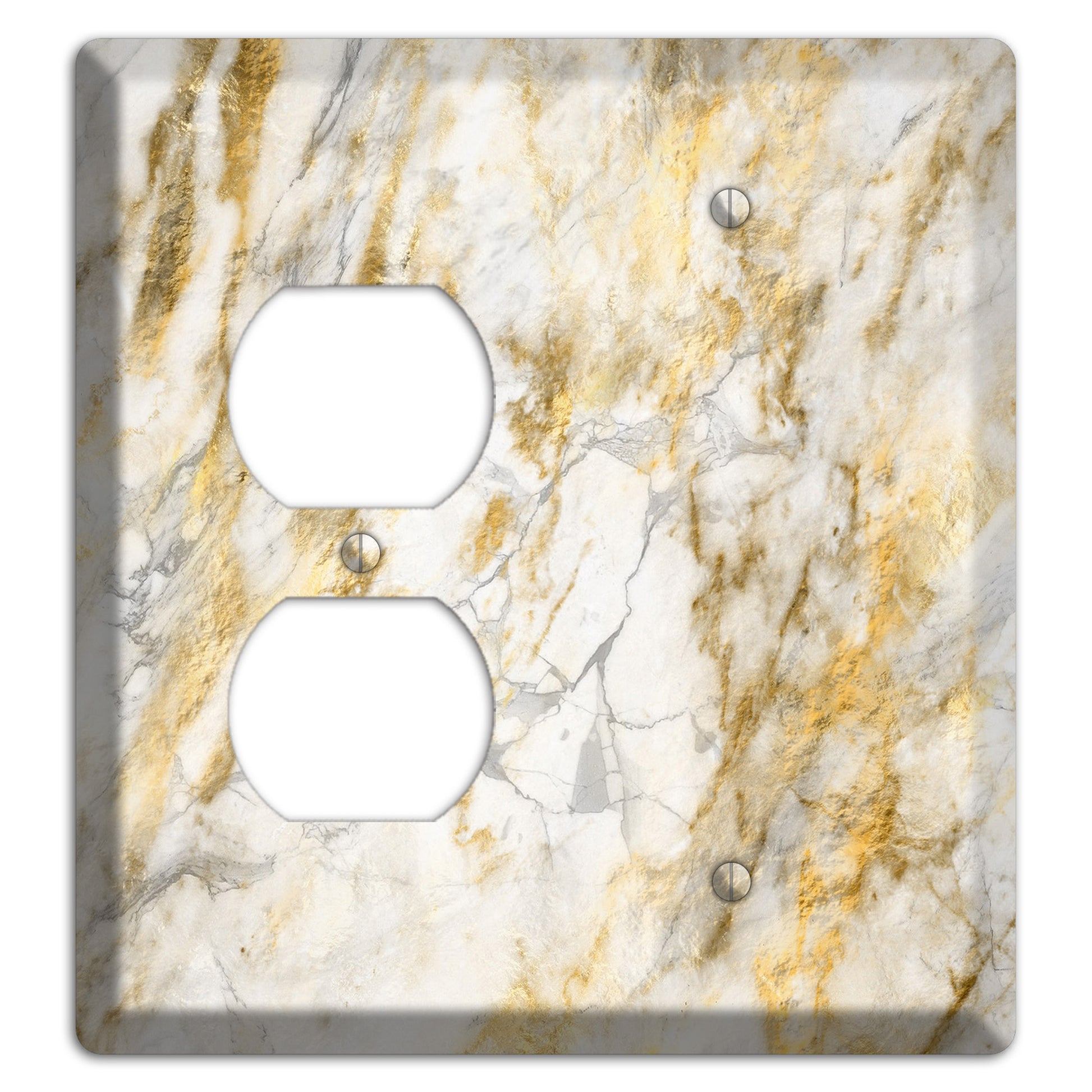 Marigold Marble Duplex / Blank Wallplate