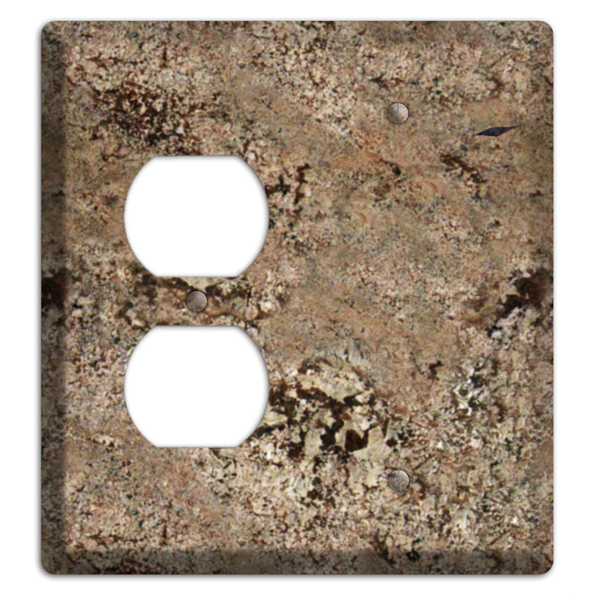 Crema Bordeaux Granite Duplex / Blank Wallplate