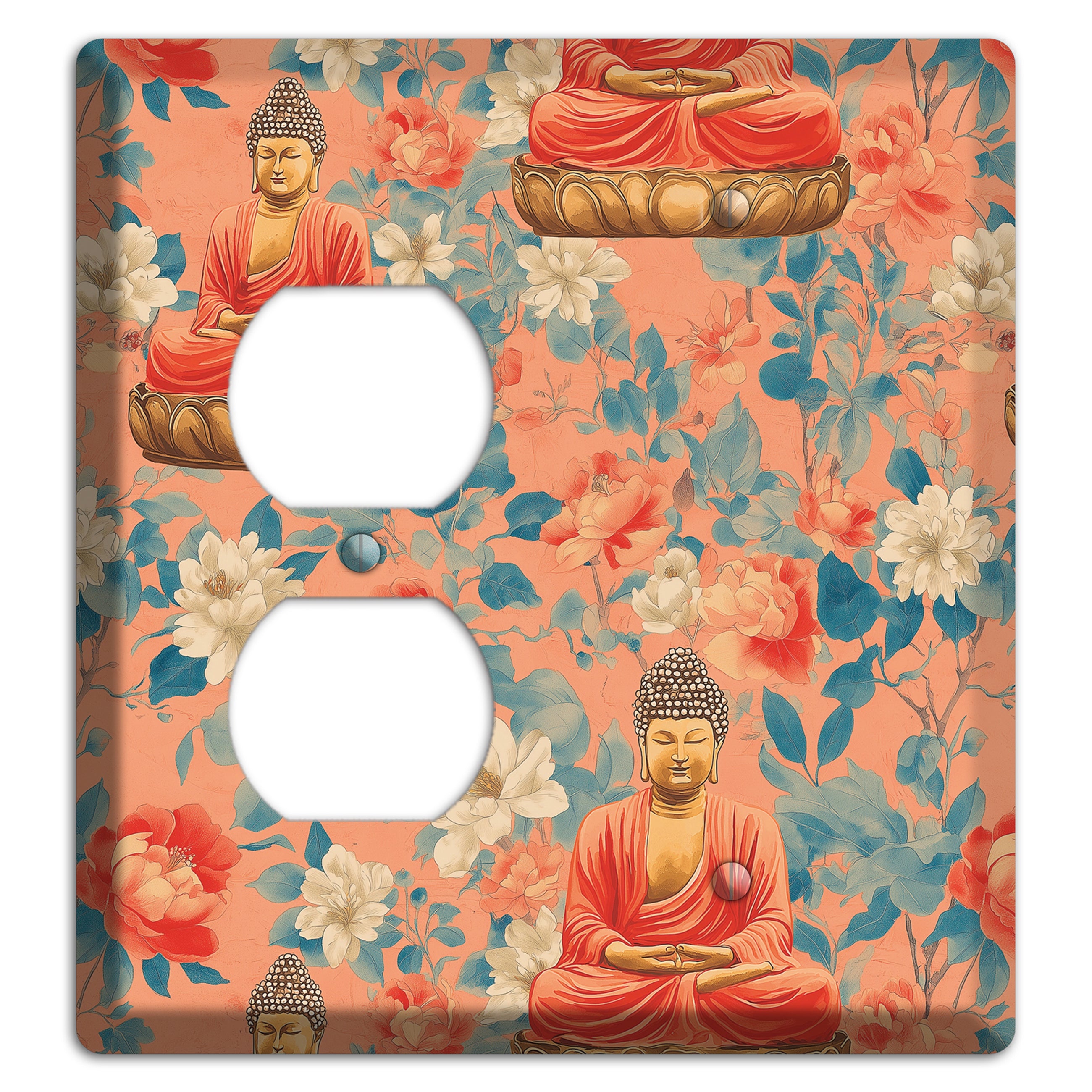 Lotus & Coral Duplex / Blank Wallplate