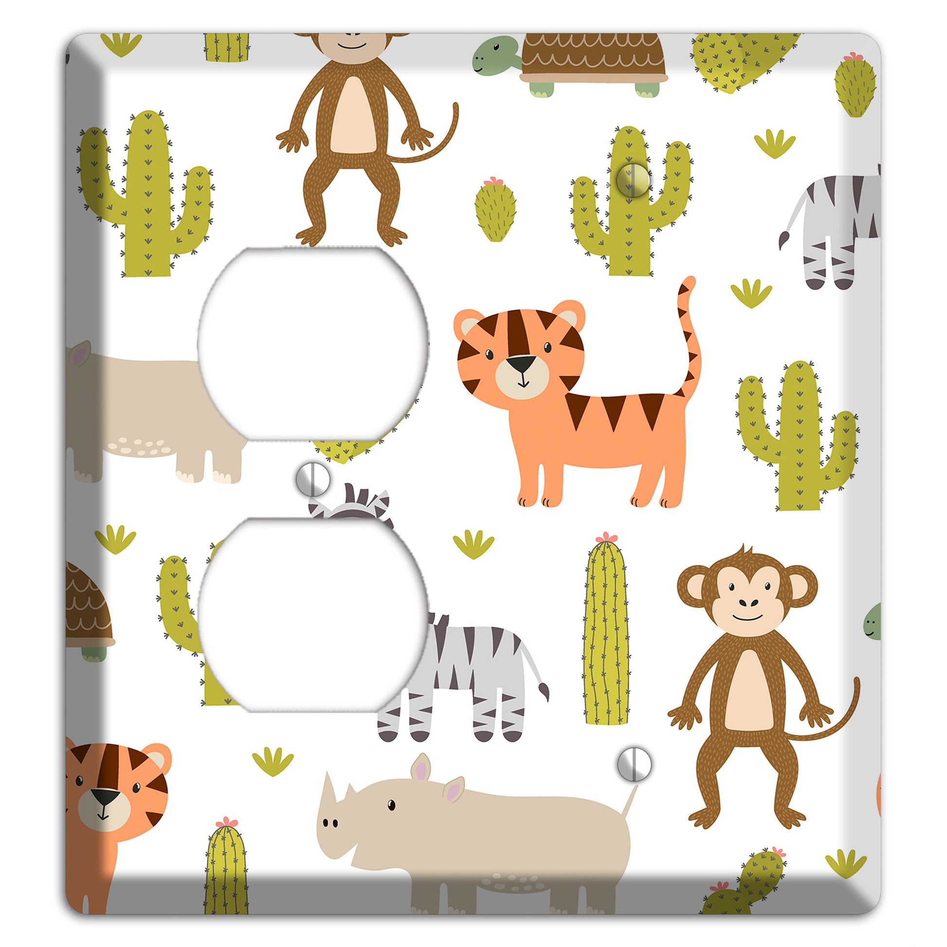 Safari Critters (White) Duplex / Blank Wallplate