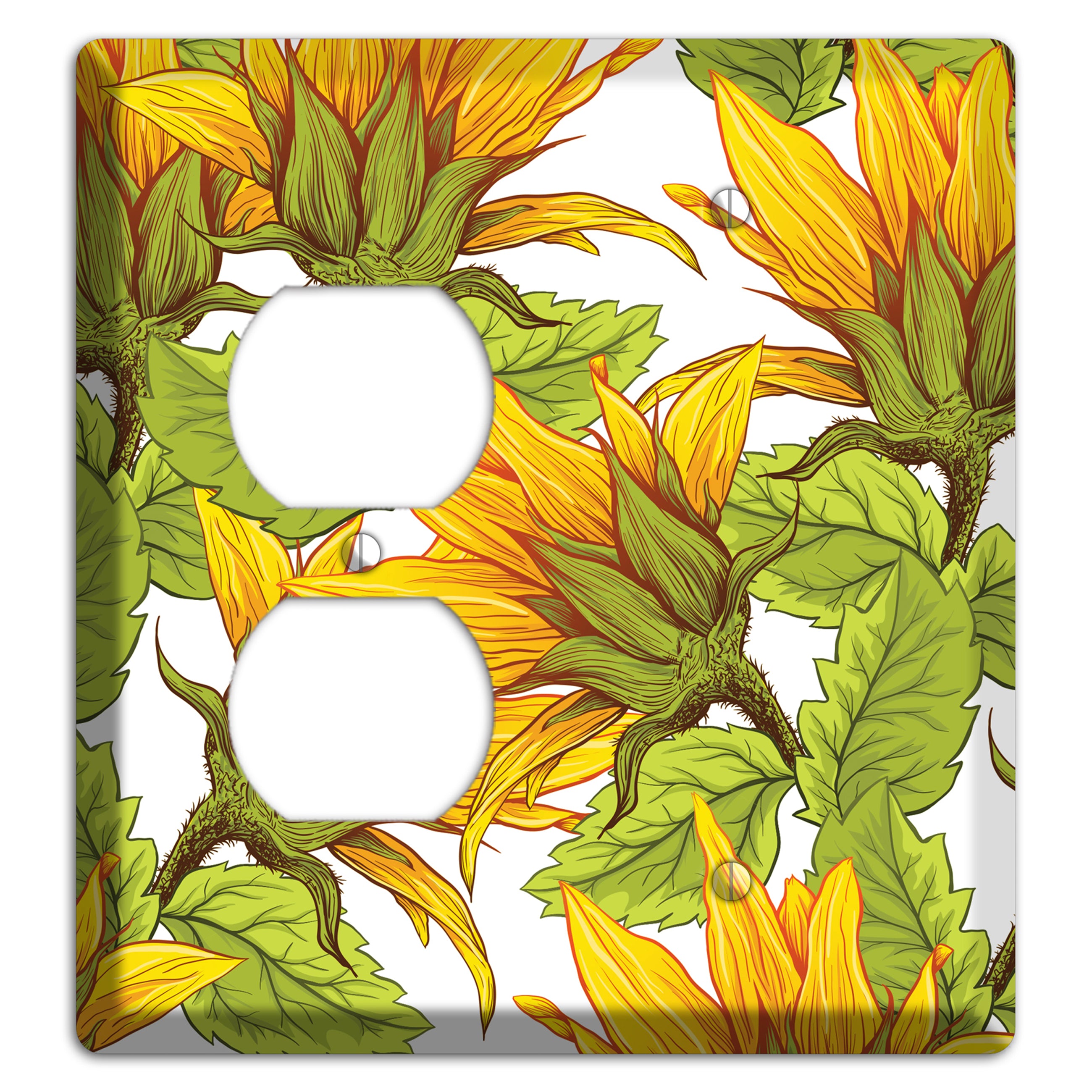Golden Bloom Scatter Duplex / Blank Wallplate
