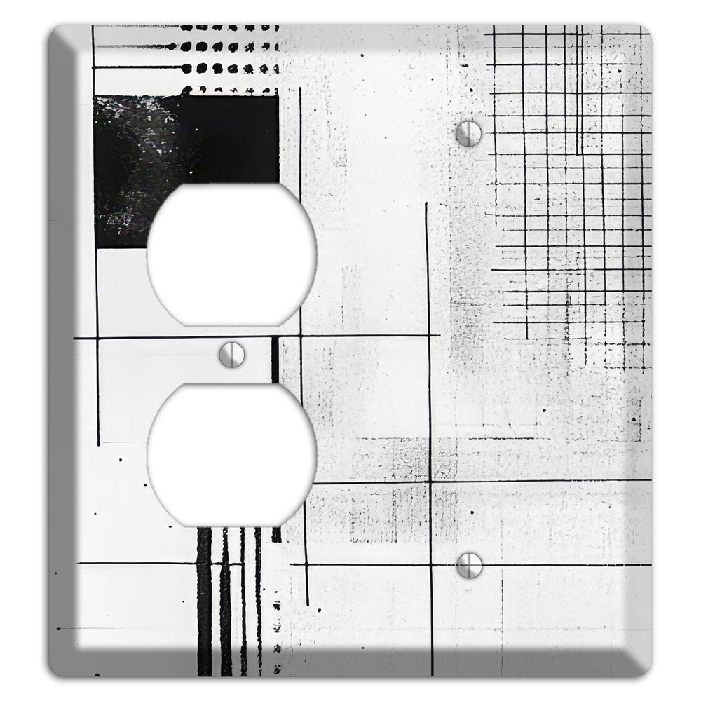 Drafting Table Ghost Duplex / Blank Wallplate