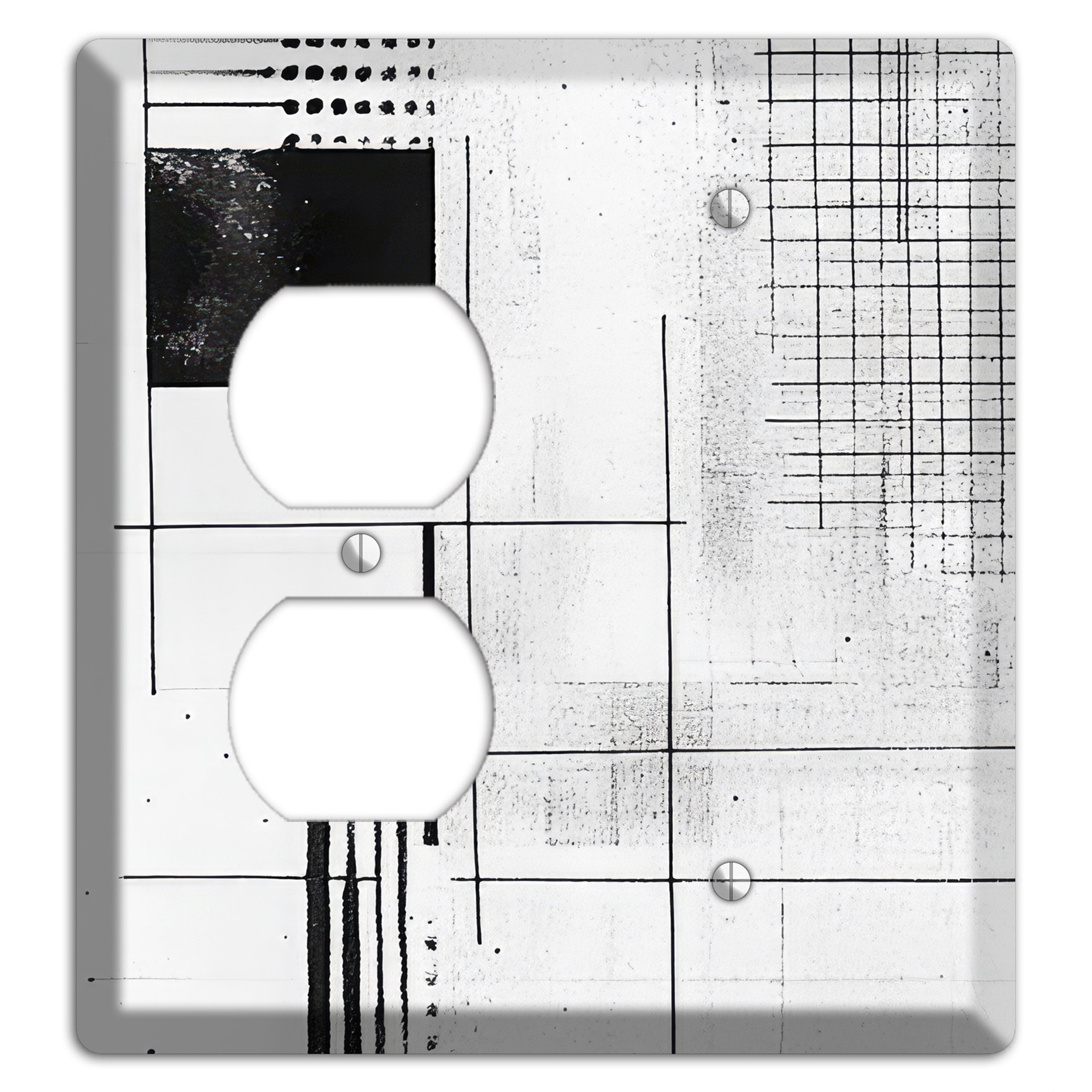 Drafting Table Ghost Duplex / Blank Wallplate