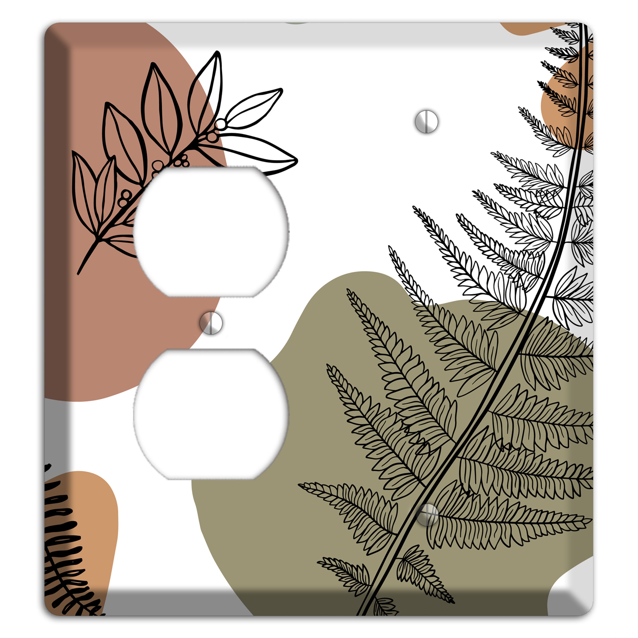 Fern & Shadow Duplex / Blank Wallplate