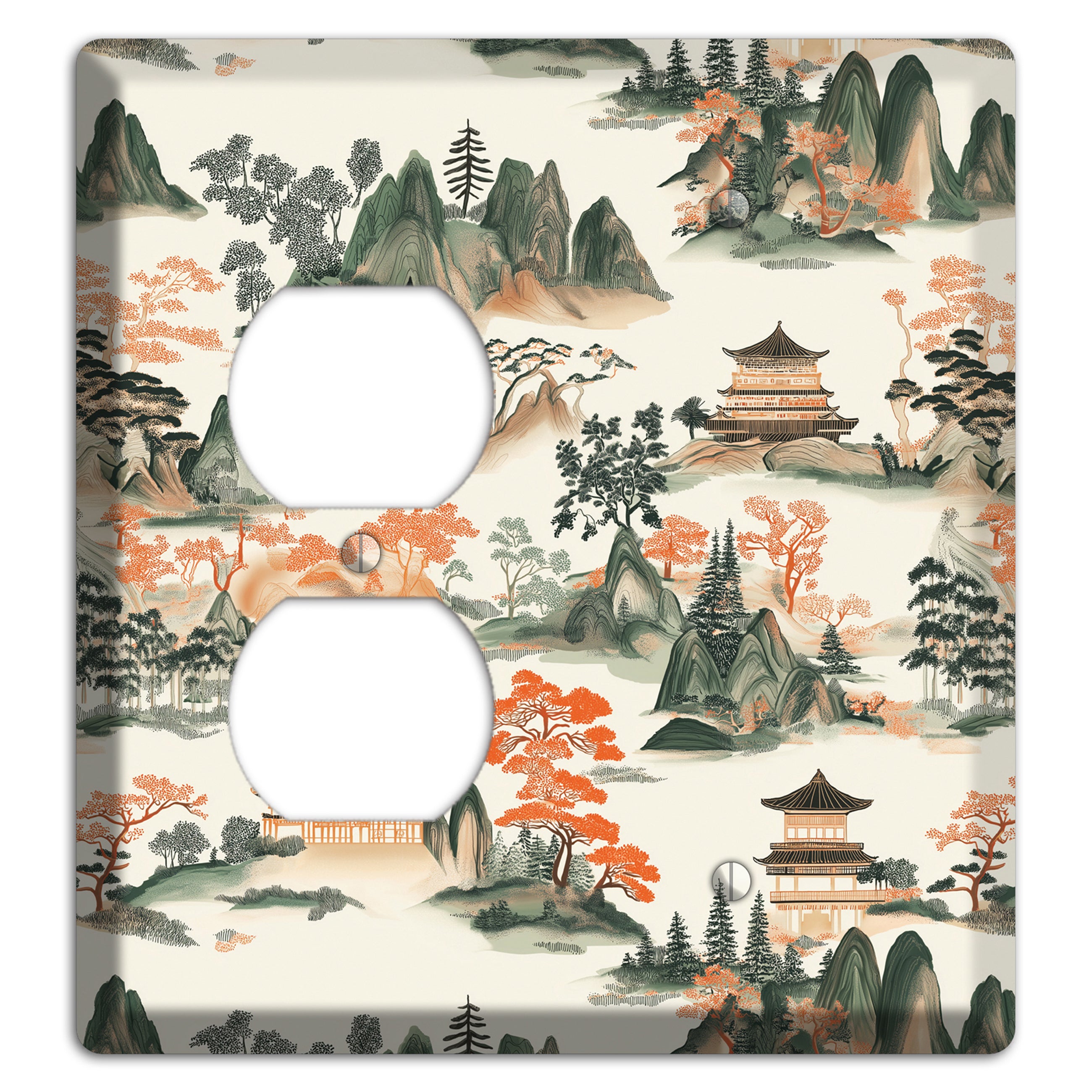 Peaks & Pagodas Duplex / Blank Wallplate