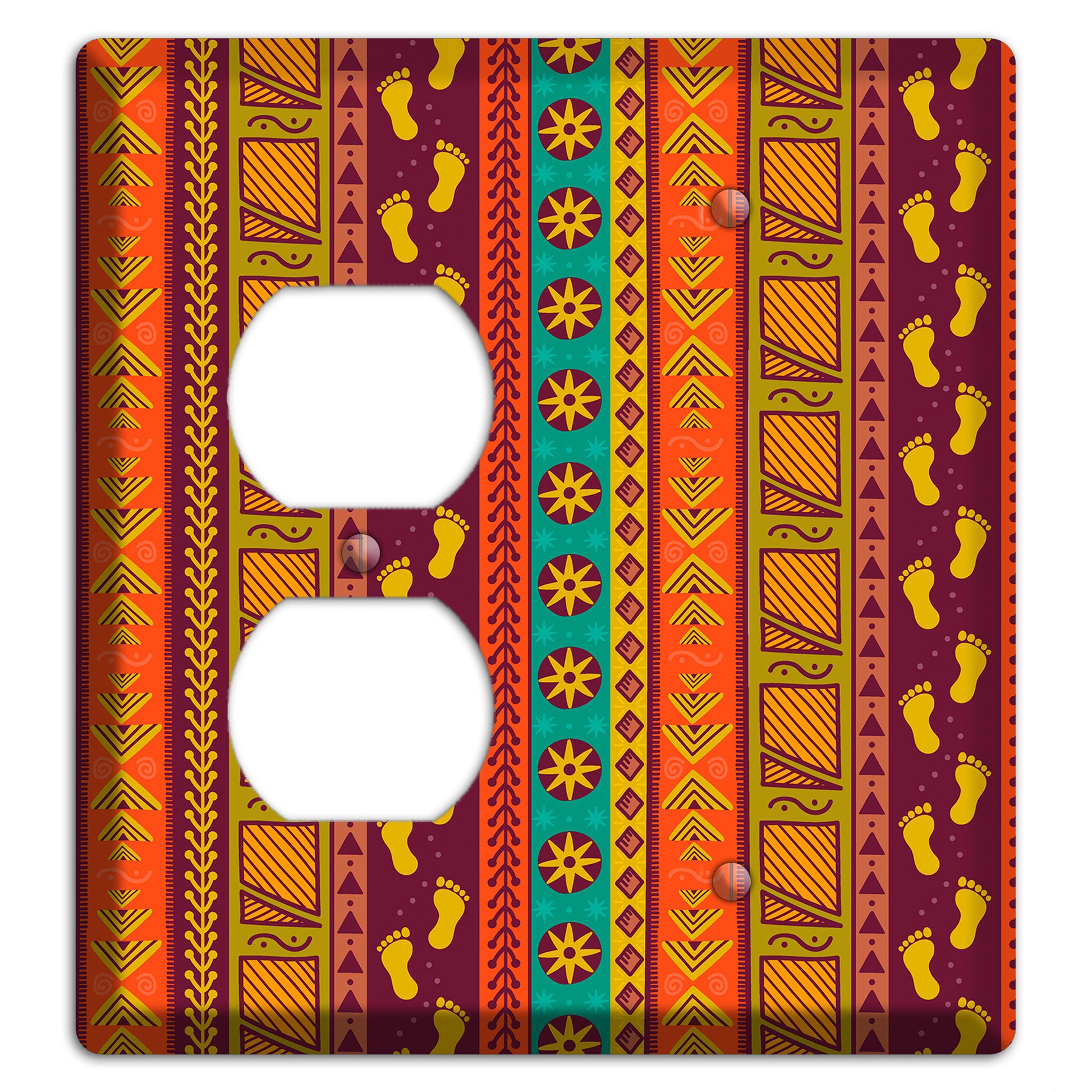 Tribal Footsteps Duplex / Blank Wallplate