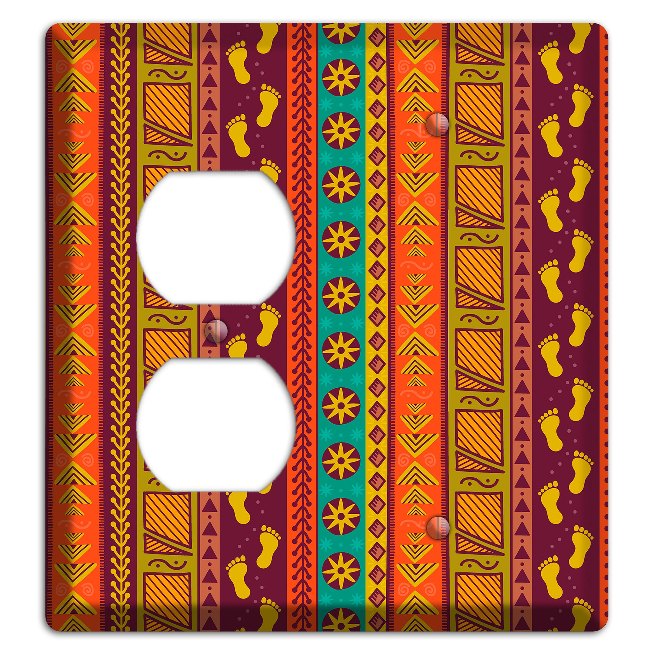 Tribal Footsteps Duplex / Blank Wallplate