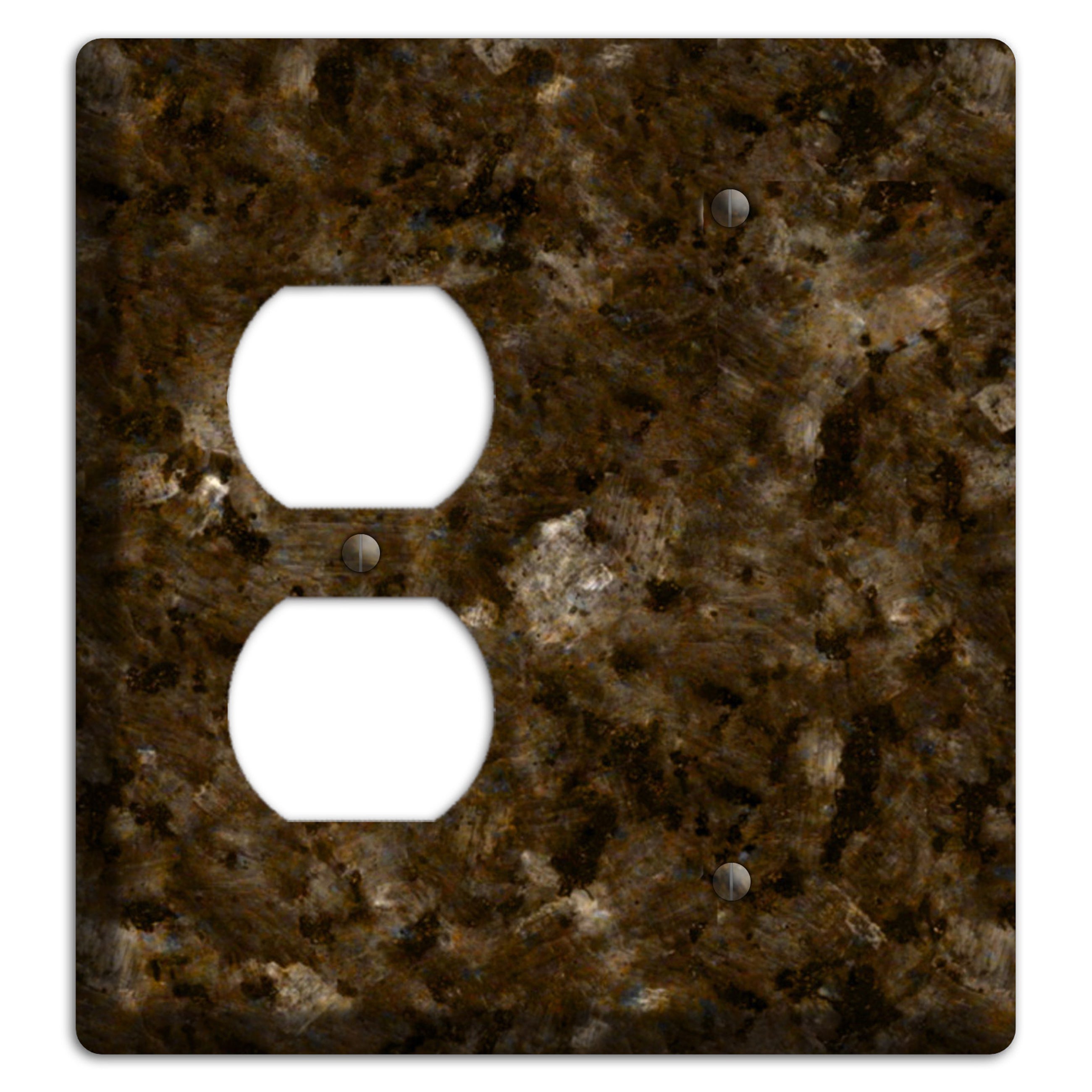 Tropical Brown Granite Duplex / Blank Wallplate
