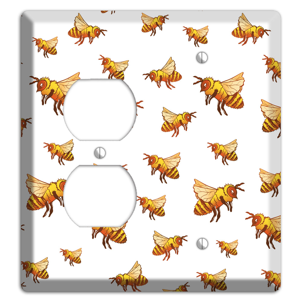 Golden Swarm Dance Duplex / Blank Wallplate
