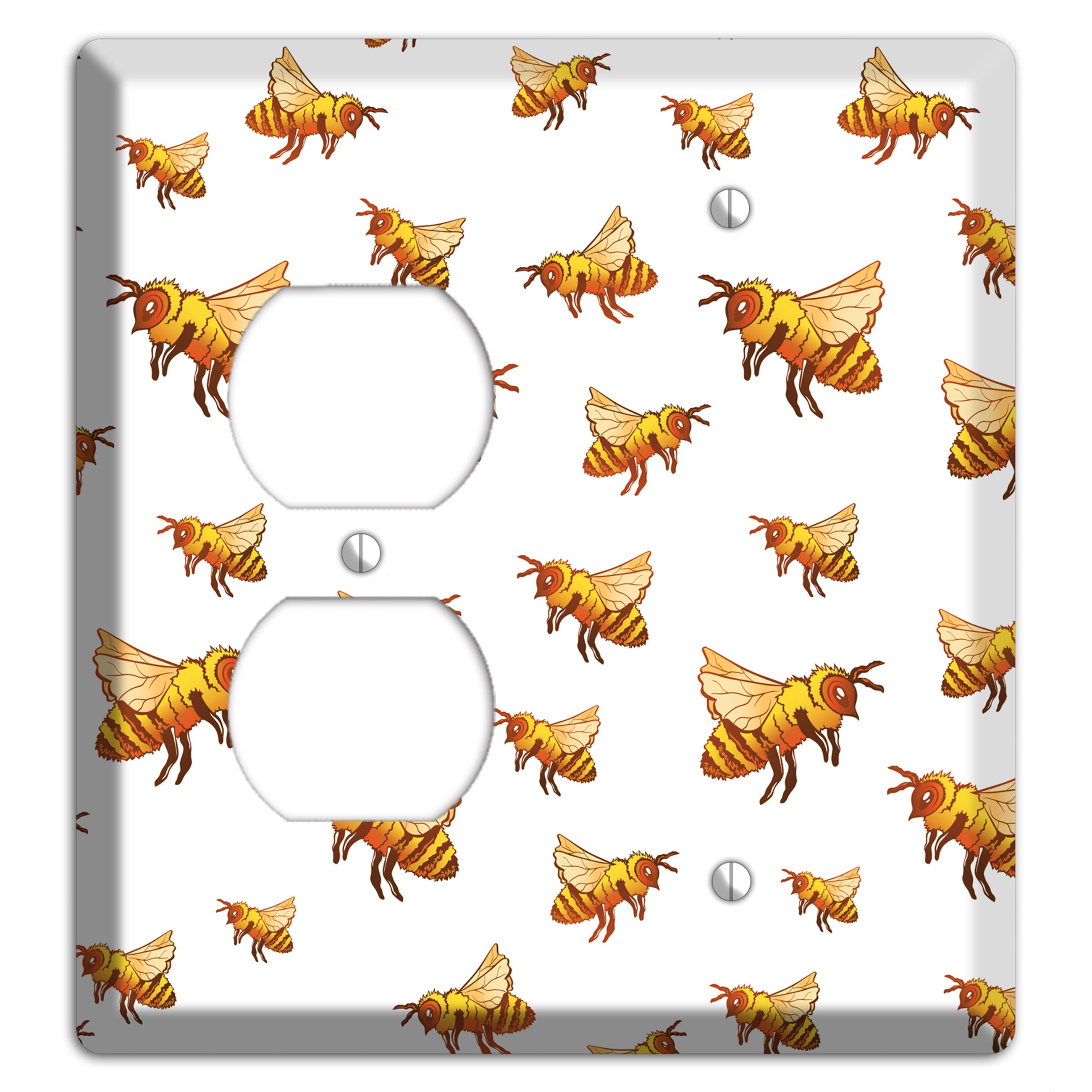 Golden Swarm Dance Duplex / Blank Wallplate