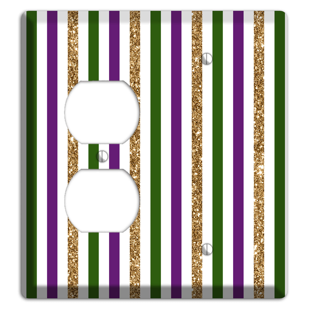 Carnival Stripes: Lumi√®re Duplex / Blank Wallplate