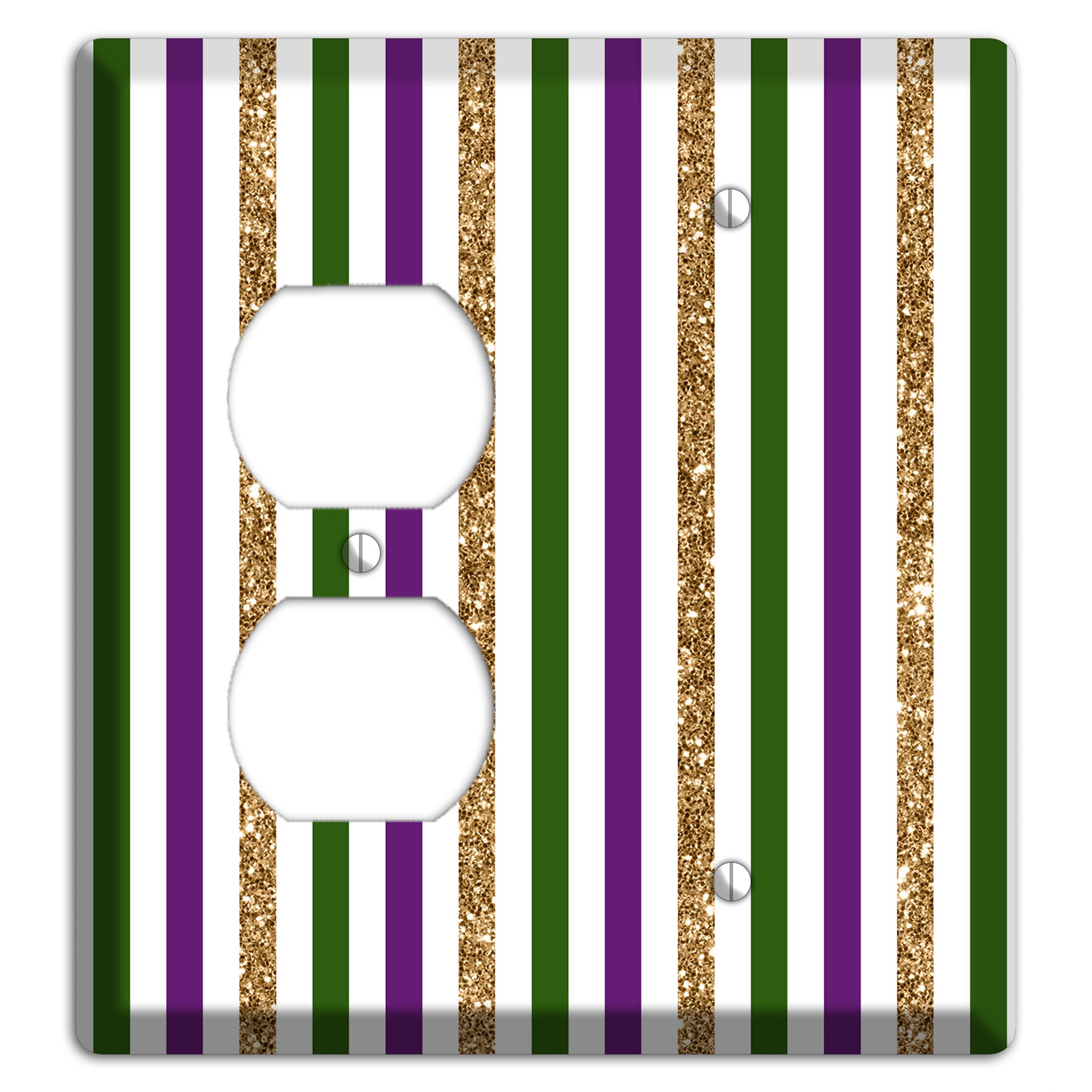 Carnival Stripes: Lumière Duplex / Blank Wallplate