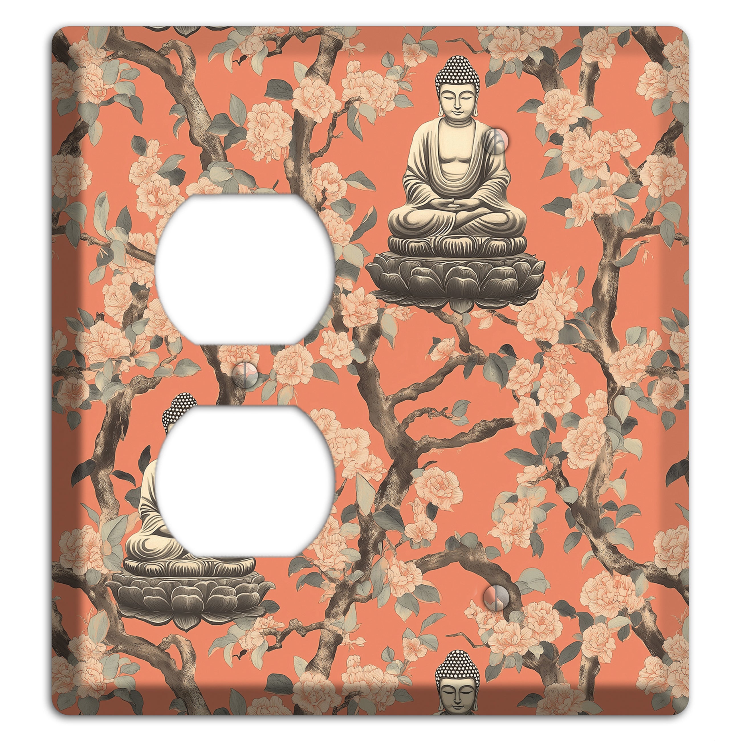 Lotus & Bough Duplex / Blank Wallplate
