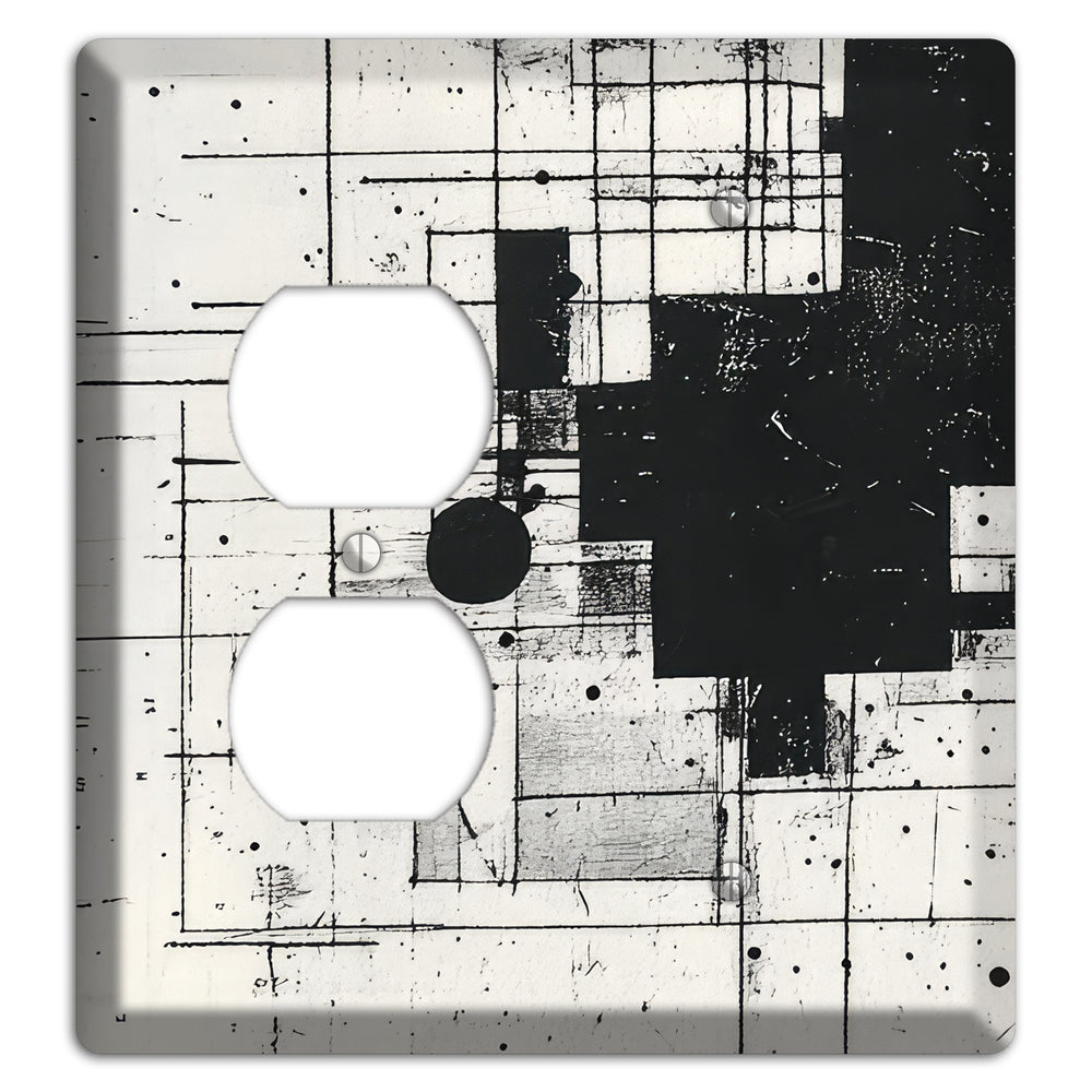 Drafting Ghost Grid Duplex / Blank Wallplate